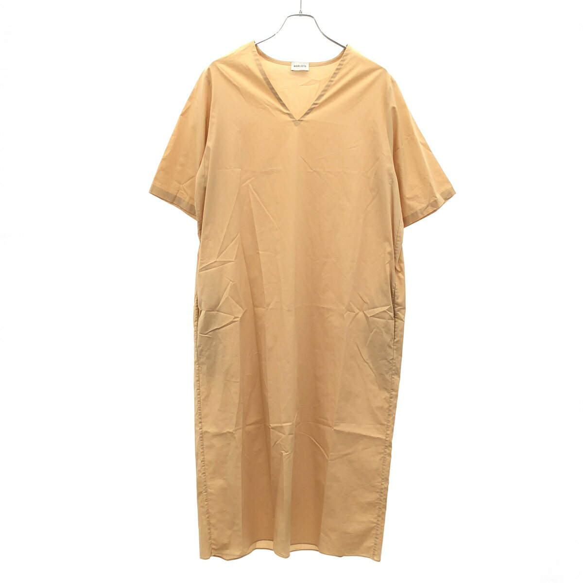 Rakuten - MARLOTA マルロタ Vネックワンピース 1864 ベージュ 38 【中古】 ITQPM5I1Q138