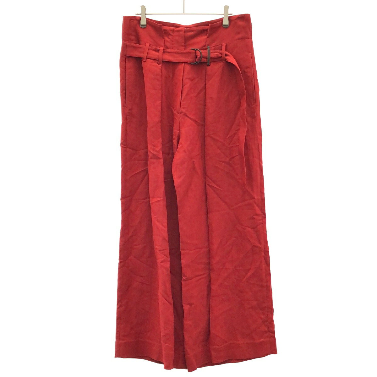 Rakuten - BRUNELLO CUCINELLI ブルネロクチネリ レーヨンリネンベルテッドパンツ レッド 42 【中古】 ITZC29FKO94I