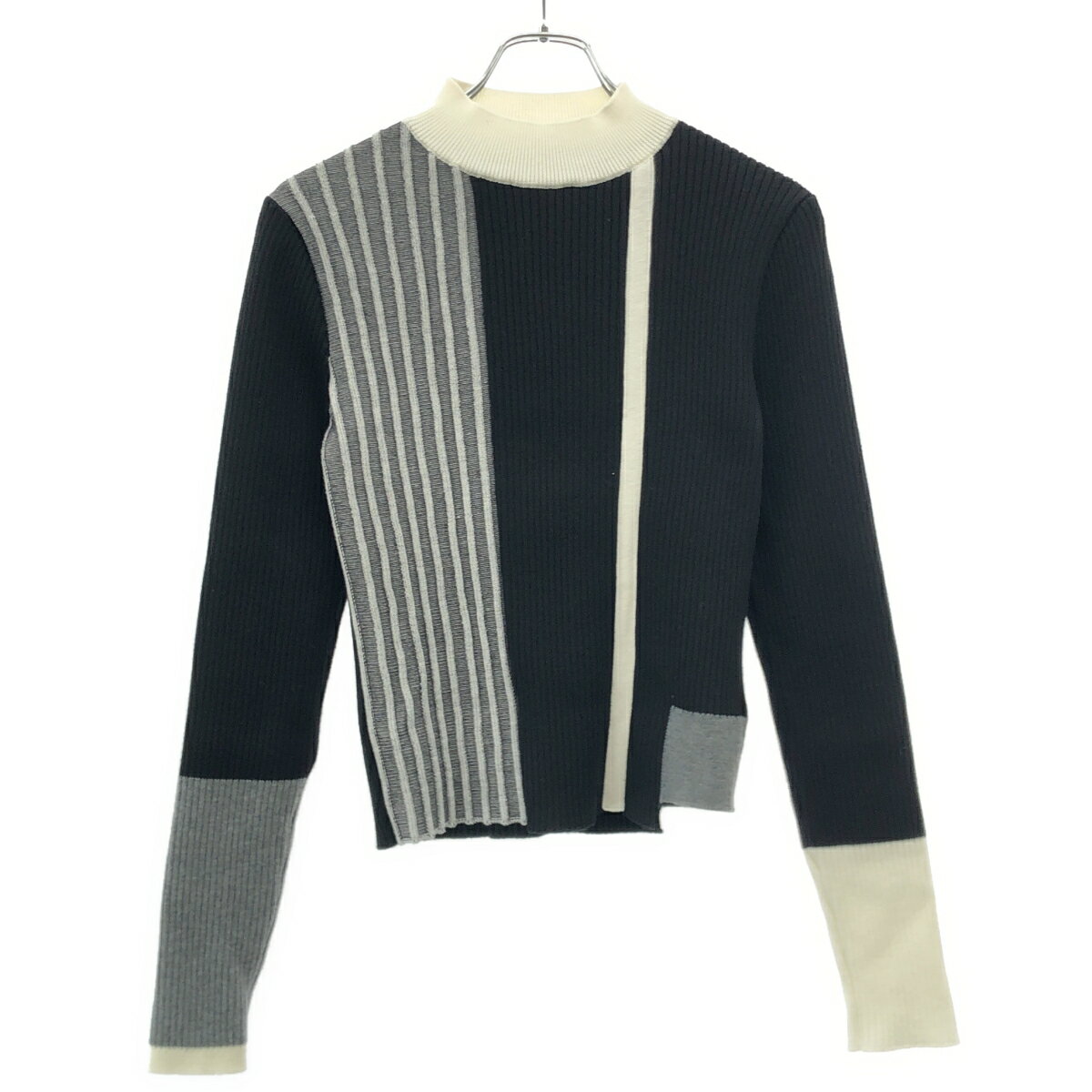 UNITED TOKYO ユナイテッドトウキョウ スプリットブロックニット 141333012 ブラック×マルチカラー F 【中古】 ITLL5J7M8FOO