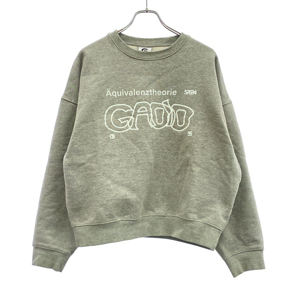 GADID ANONIEM ガディッドアノニム ロゴプリントスウェットプルオーバー グレー F 【中古】 ITTSXDBO7CXG