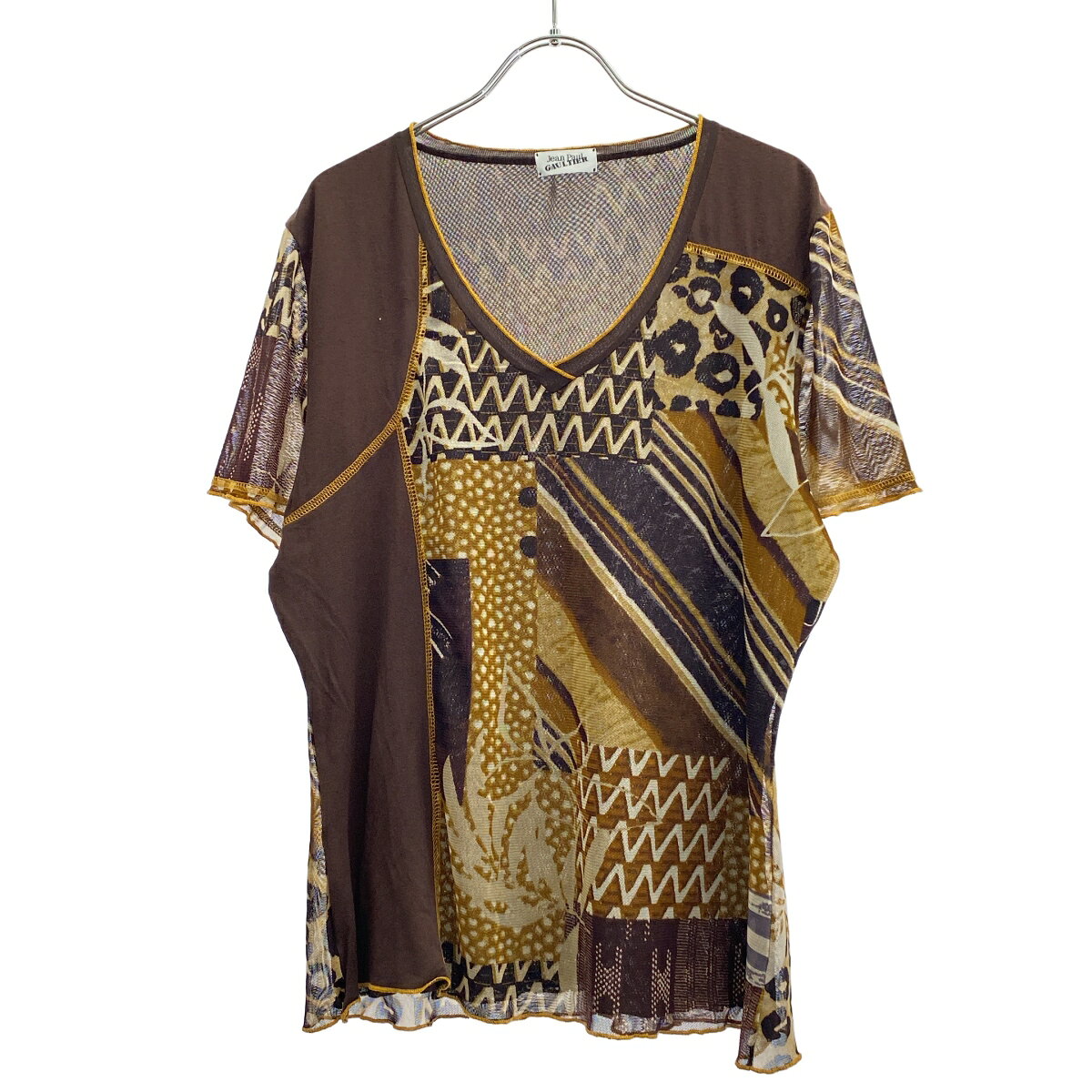【極美品】Jean Paul Gaultier 赤花柄パワーネットカットソー 極美品】Jean Paul Gaultier 赤花柄パワーネットカットソー 【公式通販】