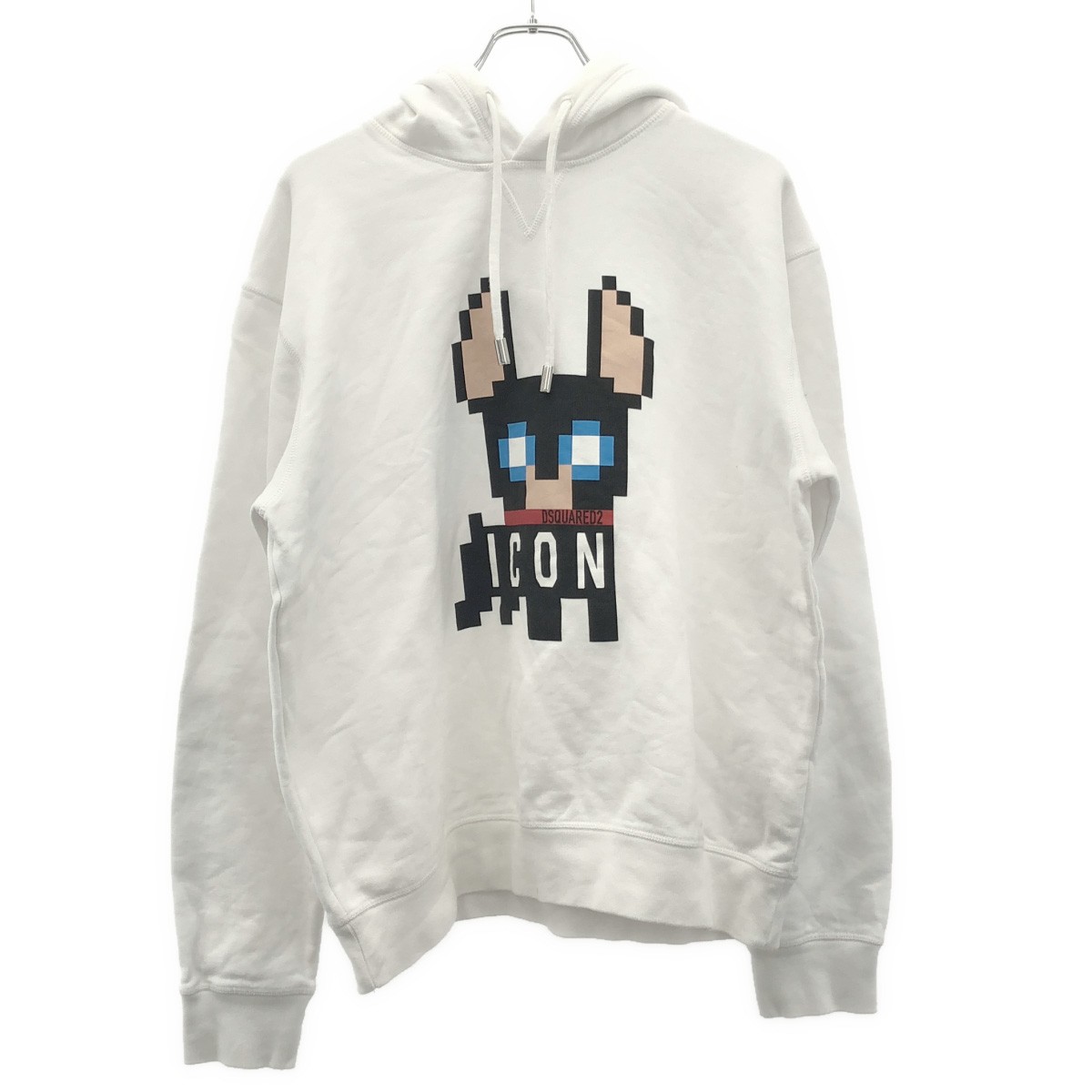 樂天商城 - DSQUARED2 ディースクエアード 23AW ICON COOL HOODIE プルオーバーパーカー S79GU0105 S25516 ホワイト XL 【中古】 IT8WBVW1SZEW
