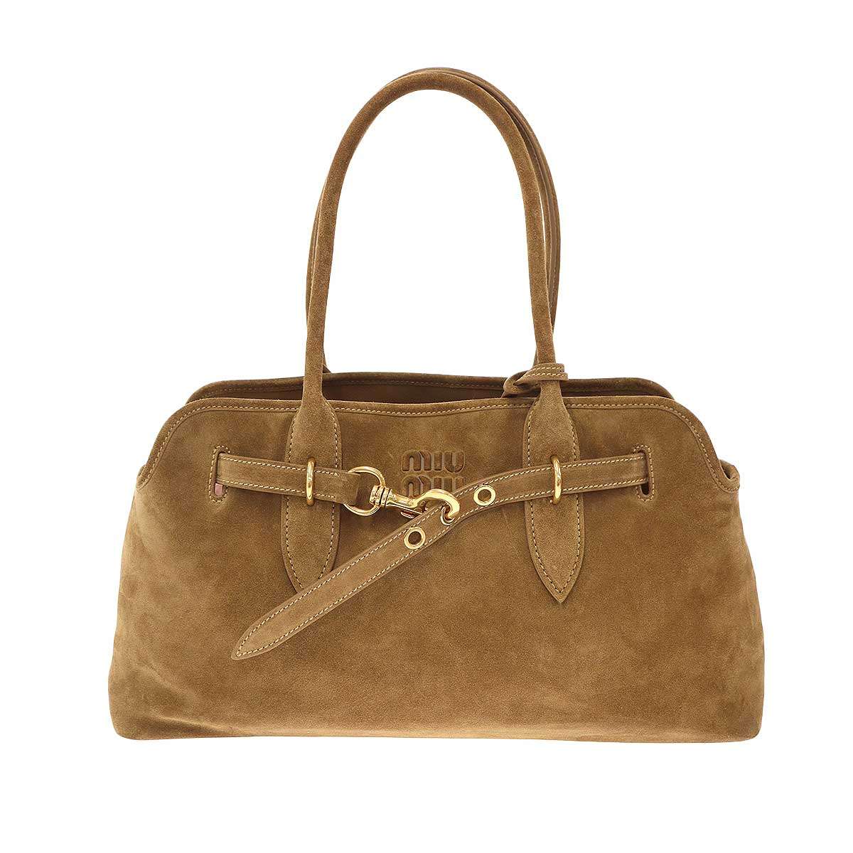 miu miu �ߥ奦�ߥ奦 ���Х���塼�� �������� �쥶���ϥ�ɥХå� 5BG310 �֥饦�� ����š� ITI2IV4D0ZCI