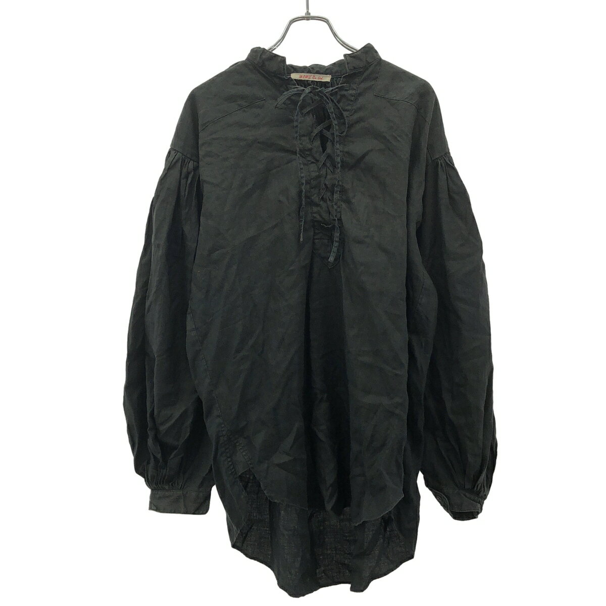 Long-Sleeved - DEPT majotae tunic ヘンプ長袖シャツ 231091201 ブラック ー 【中古】 IT5NCRDA0V3G