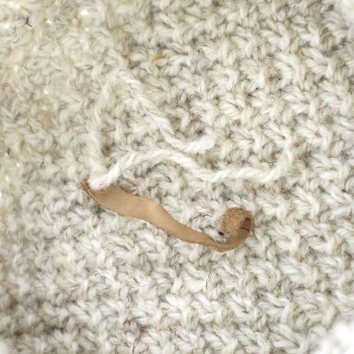 Isabella Stefanelli イザベラステファネリ 21AW Irish wool-hand knitted アイリッシュウールアランニット (XI)-Virginia jumper-(IS)Aran アイボリー【中古】 ITFDVUIJ4J94