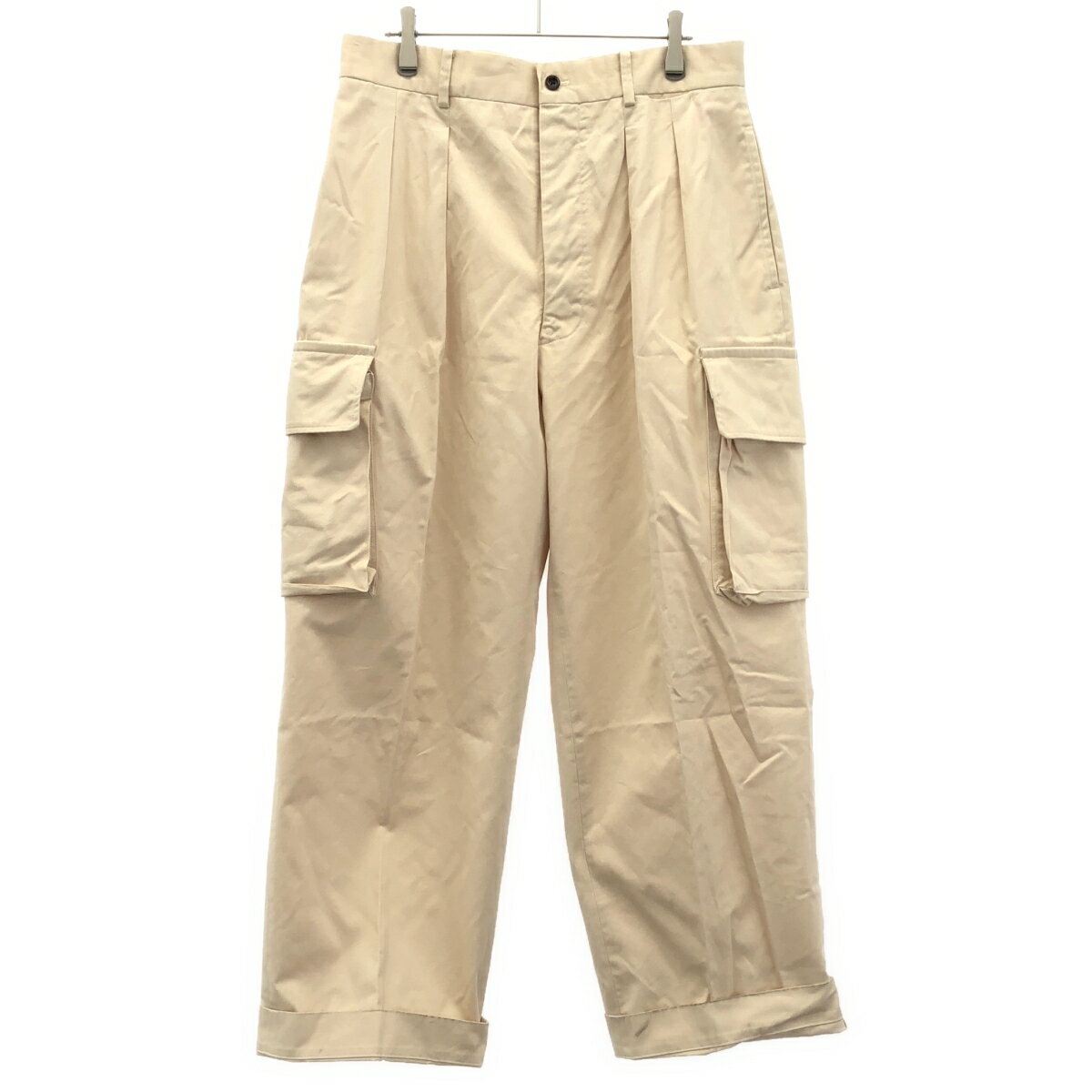 HERILL ヘリル 21SS Soft Twist Organic Chino Tuck Carg チノカーゴパンツ 21-030-HL-8060 ベージュ 2 【中古】 ITRNVE73TE60(4.0)