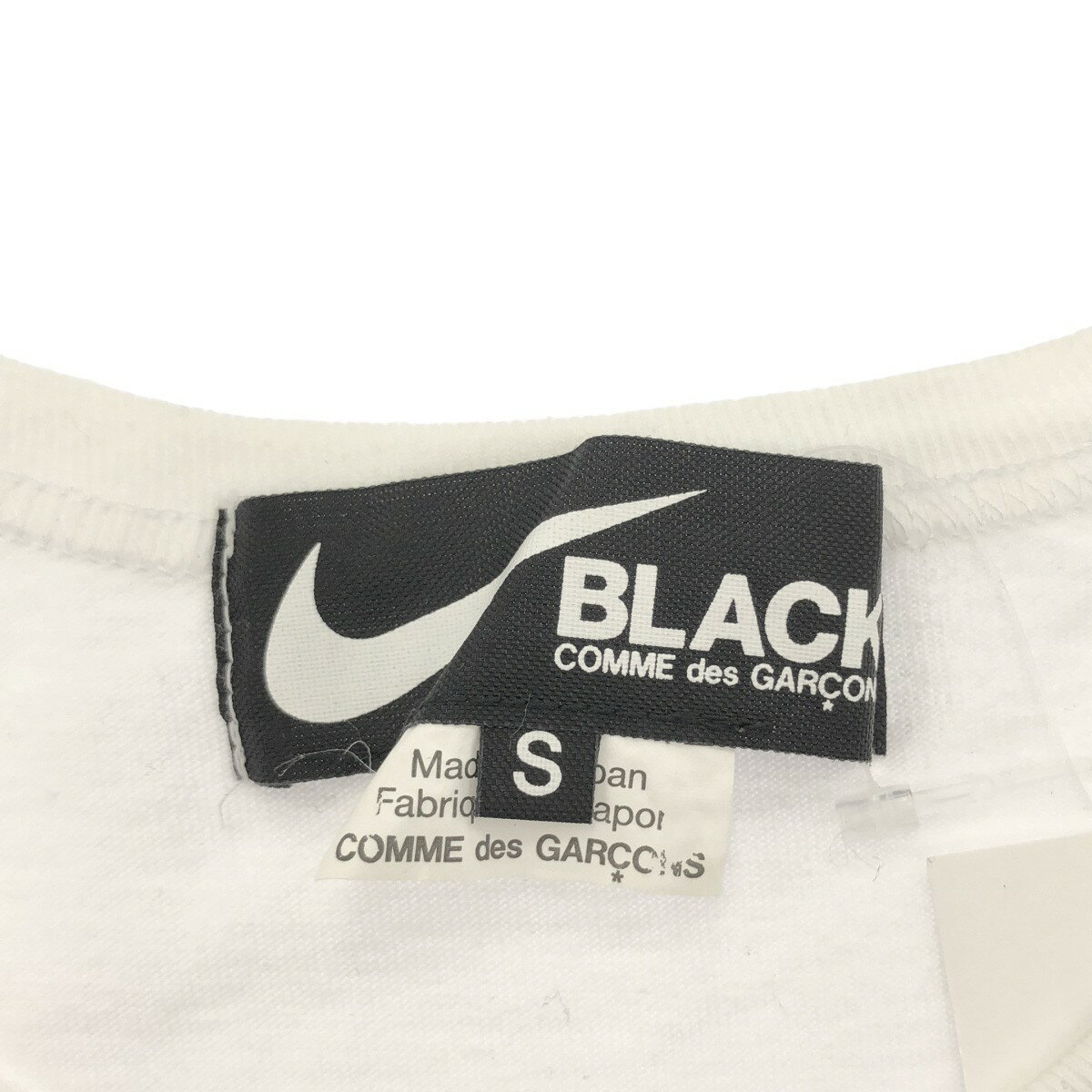 BLACK COMME des GARCONS×NIKE ブラック コムデギャルソン ナイキ 24SS ロゴプリントTシャツ 1M-T103 ホワイト S 【中古】 ITX7WYOGAPLK
