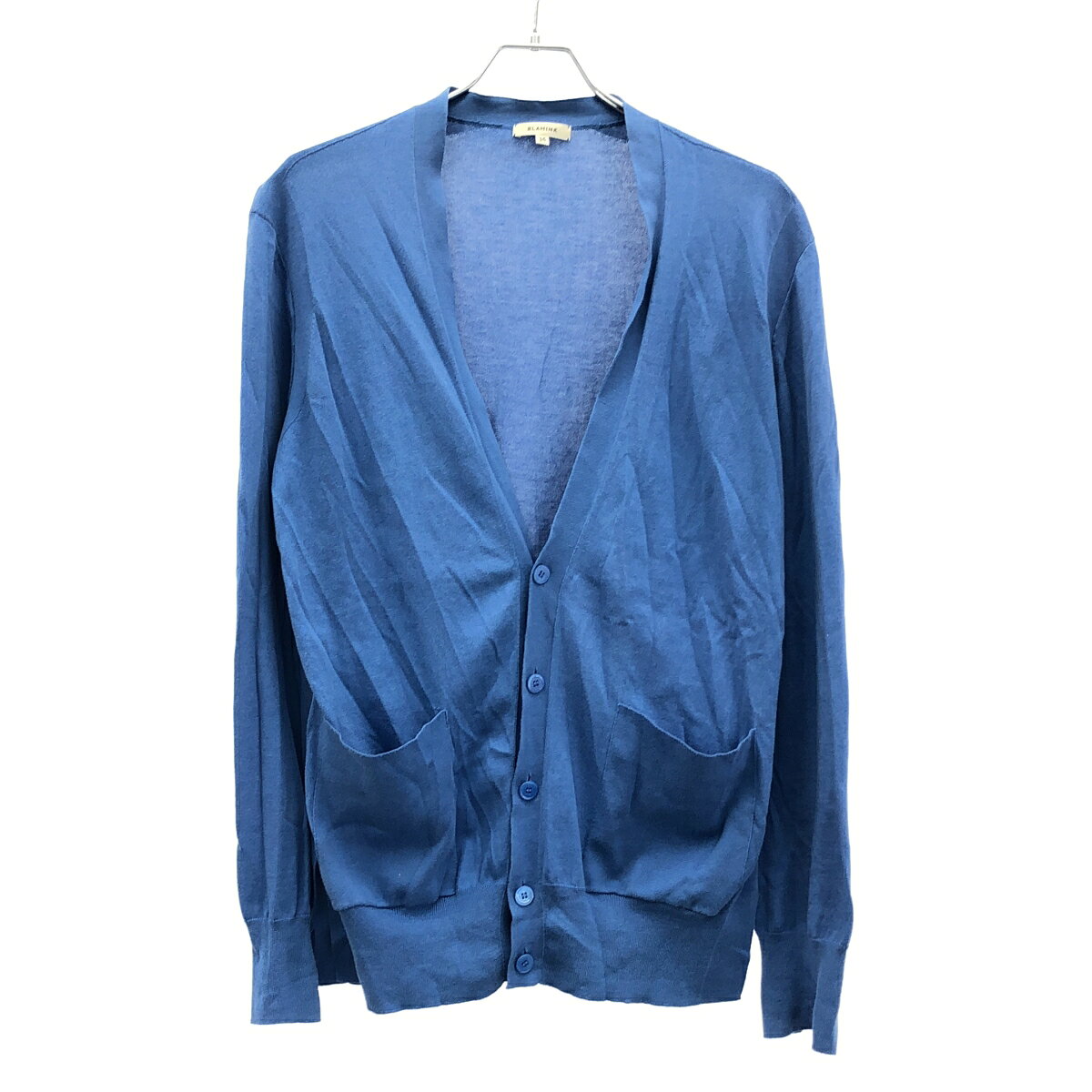 BLAMINK ブラミンク 18Gサイドスリットニットカーディガン 7915-231-0019 ブルー 36 【中古】 ITURPGVOPDXE