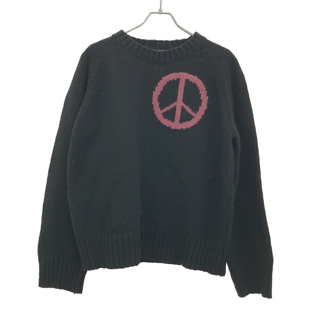 BED J.W. FORD ベッドフォード 22AW Peace Symbol Knit ピースシンボルニットセーター 22AW-B-KT02 ブラック 0 【中古】 ITD1DNGJWRVE