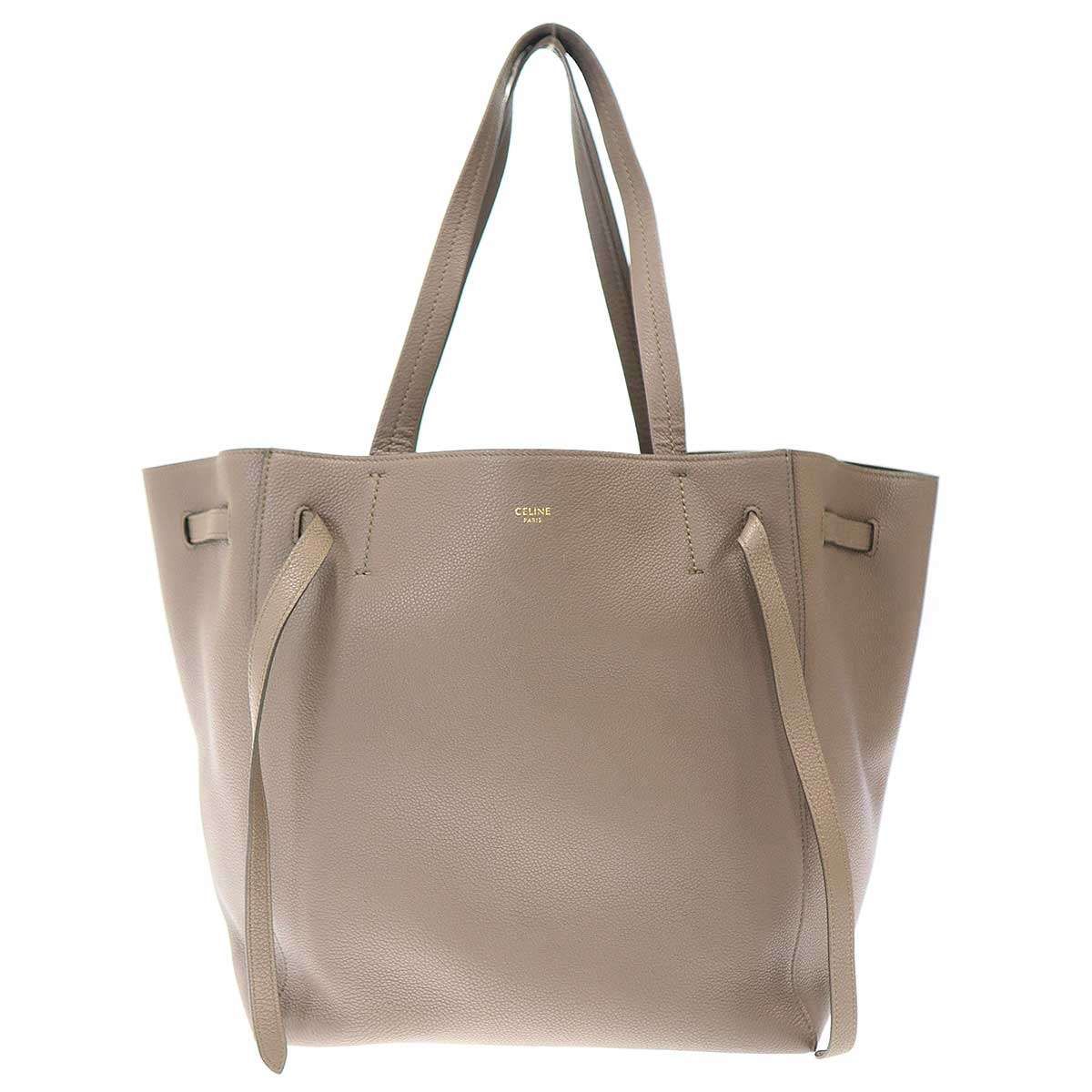 CELINE by Phoebe Philo セリーヌ フィービーファイロ カバ ファントム スモール レザートートバッグ 189023TNI Taupe（ブラウン系） 【中古】 ITBVG3ZOFKV8
