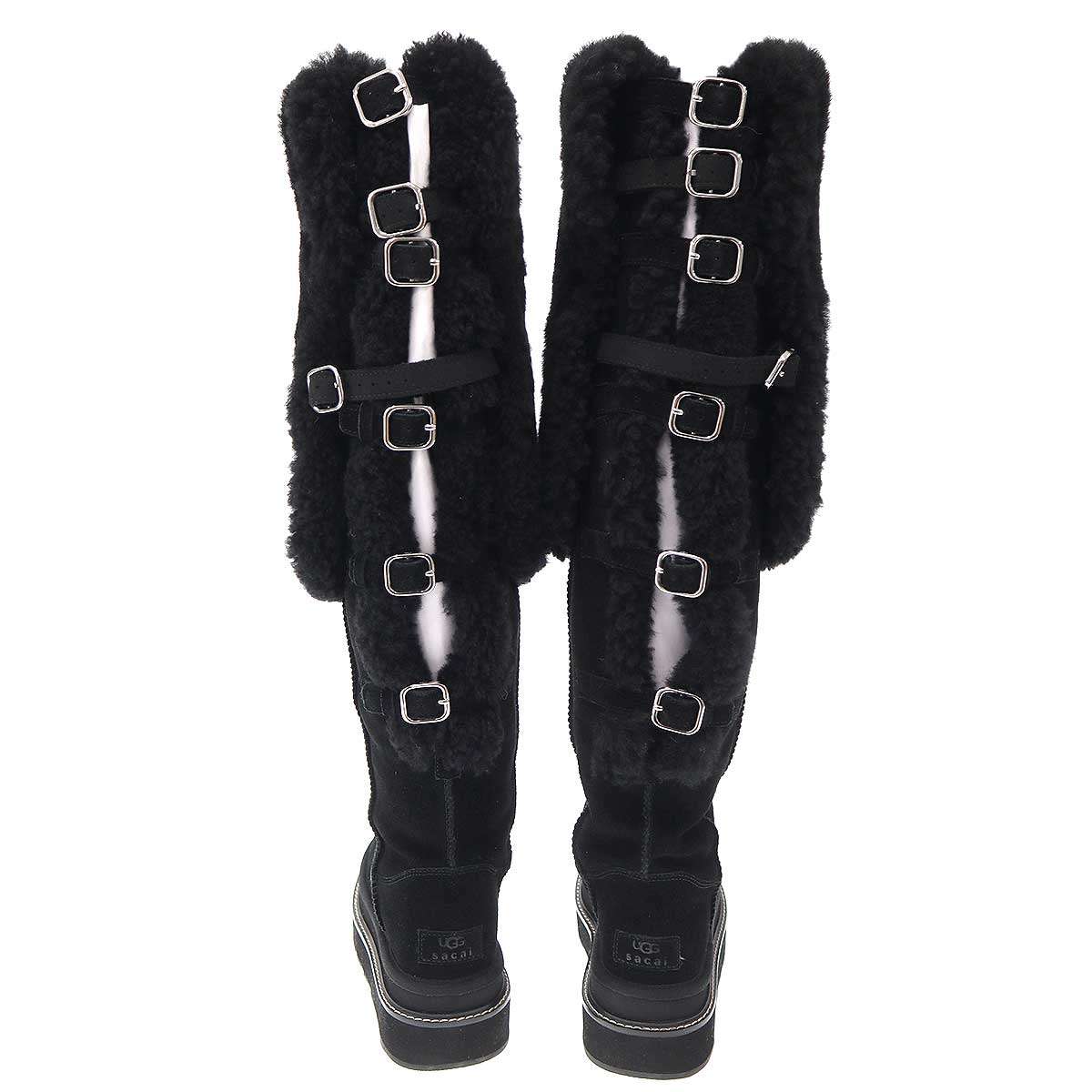 sacai��UGG ������ ���� 25AW Thigh High Boot �����ϥ��֡��� �֥�å� 22cm ����š� ITBT7G38K2A8