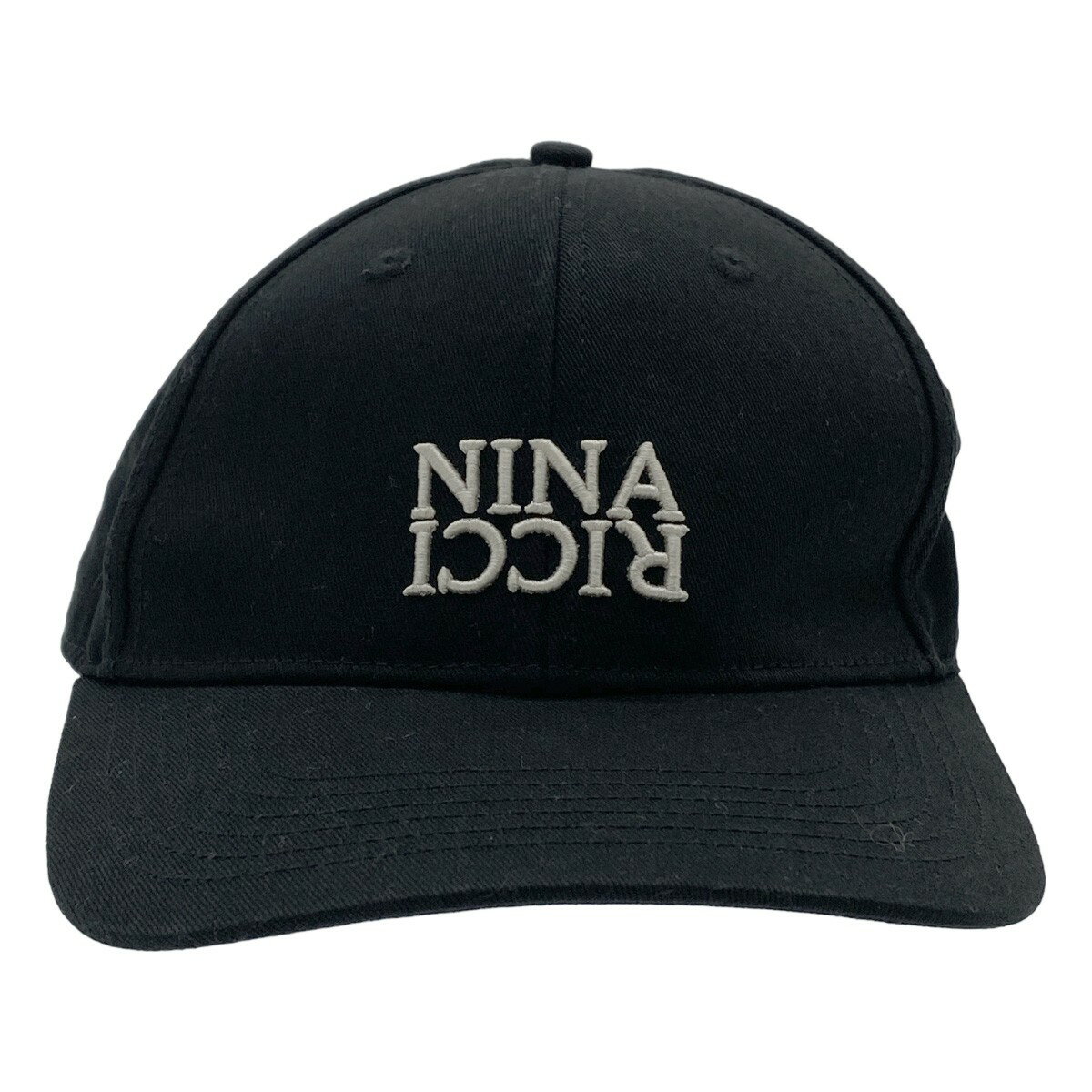 NINA RICCI ニナリッチ ロゴエンブロイダリーキャップ ブラック TU 【中古】 ITN1S9B59M00