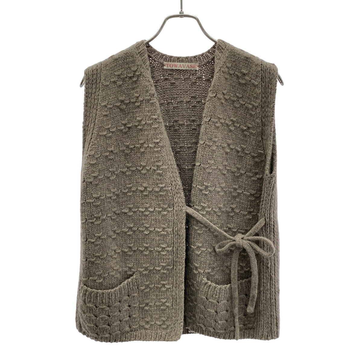 乐天商城 - TOWAVASE トワヴァーズ Nosleeve Cardigan ノースリーブ カシミヤカーディガン 24-0045A グレー 【中古】 ITEGYGHFRY1S