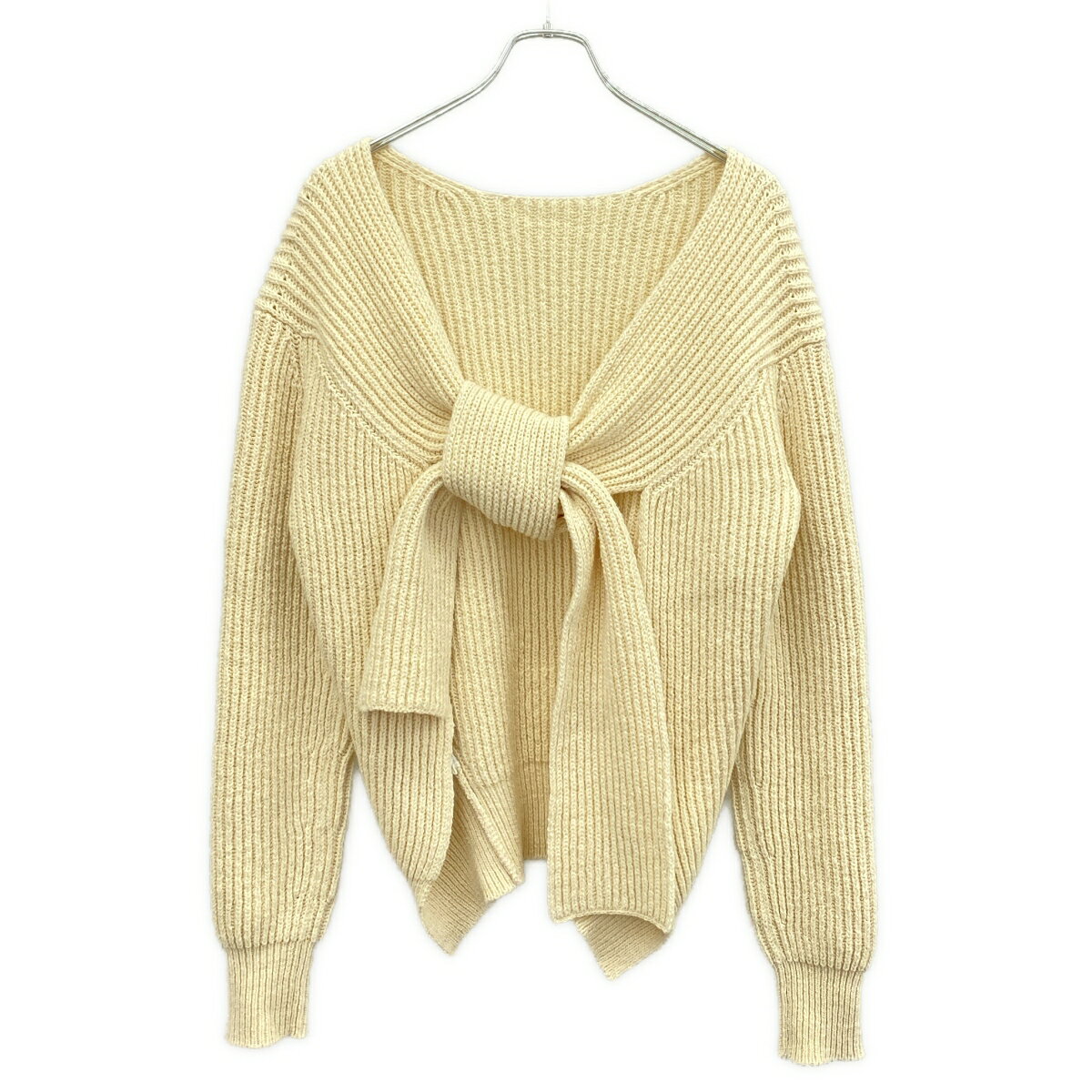 樂天商城 - JIL SANDER ジルサンダー 24SS ストールドッキングニットカーディガン J03GP0133 アイボリー 32 【中古】 IT8M6YSZJQHW