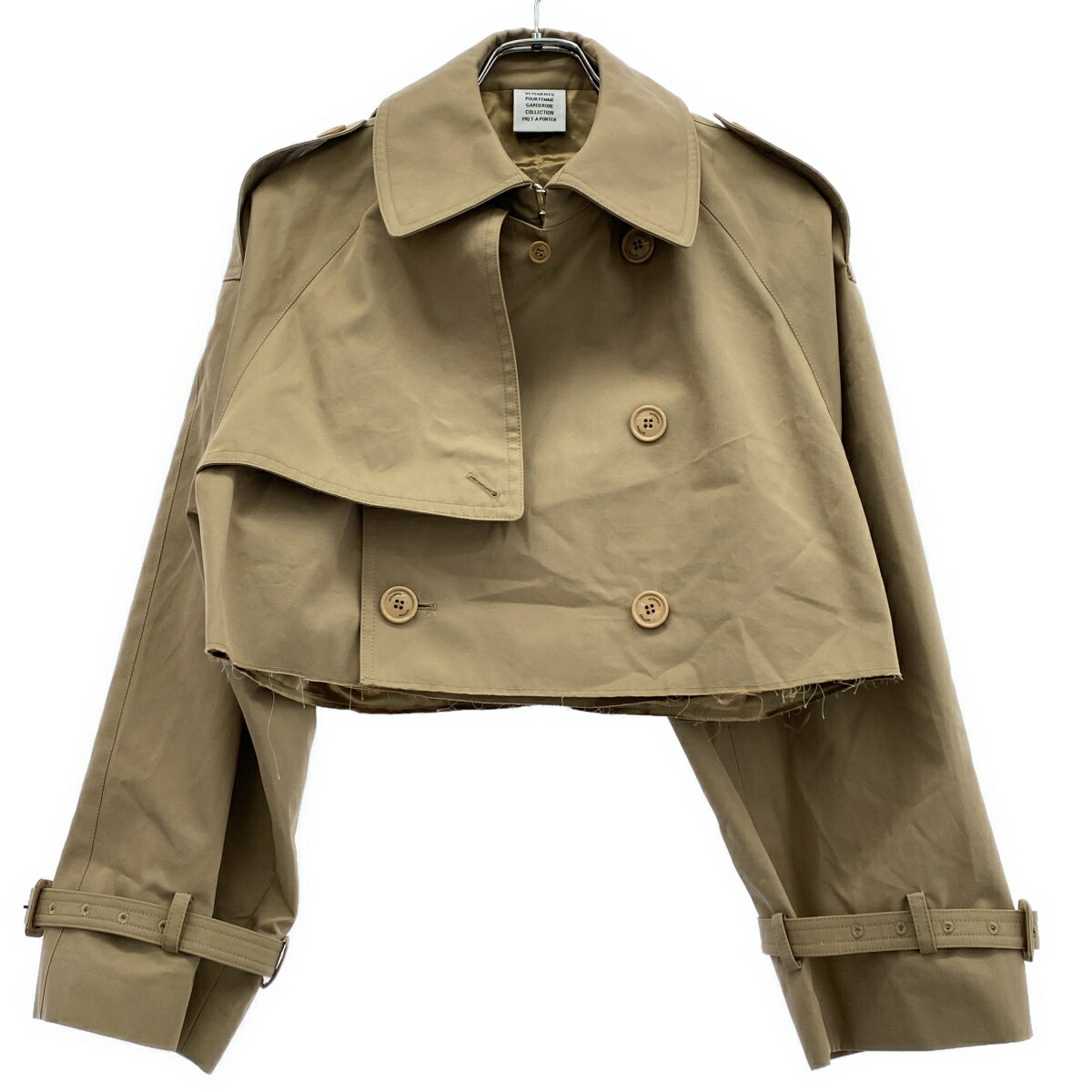 Rakuten - VETEMENTS ヴェトモン カットオフクロップドトレンチコート ベージュ S 【中古】 ITBZ4LMEZJJK