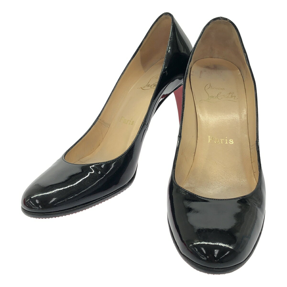 Christian Louboutin クリスチャンルブタン MARCIA BALLA パテントヒールパンプス ブラック 37 【中古】 ITQXG4R6X86G