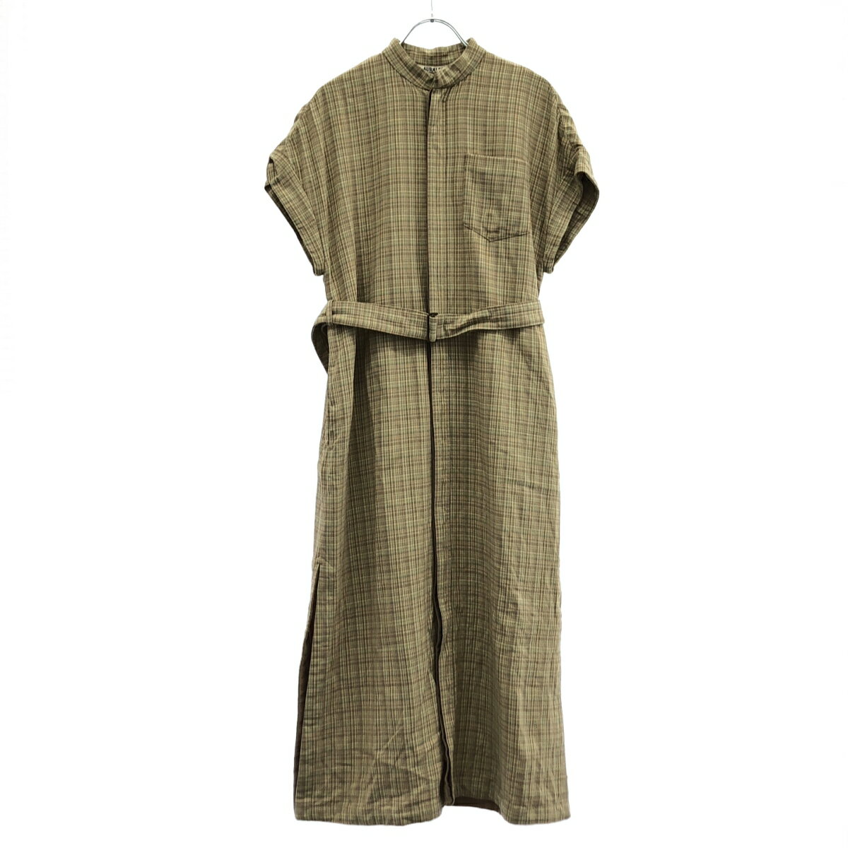 AURALEE オーラリー ノースリーブ S ベージュ 【古着】【中古】【送料無料】 中古・古着通販】AURALEE (オーラリー) ノースリーブワンピース