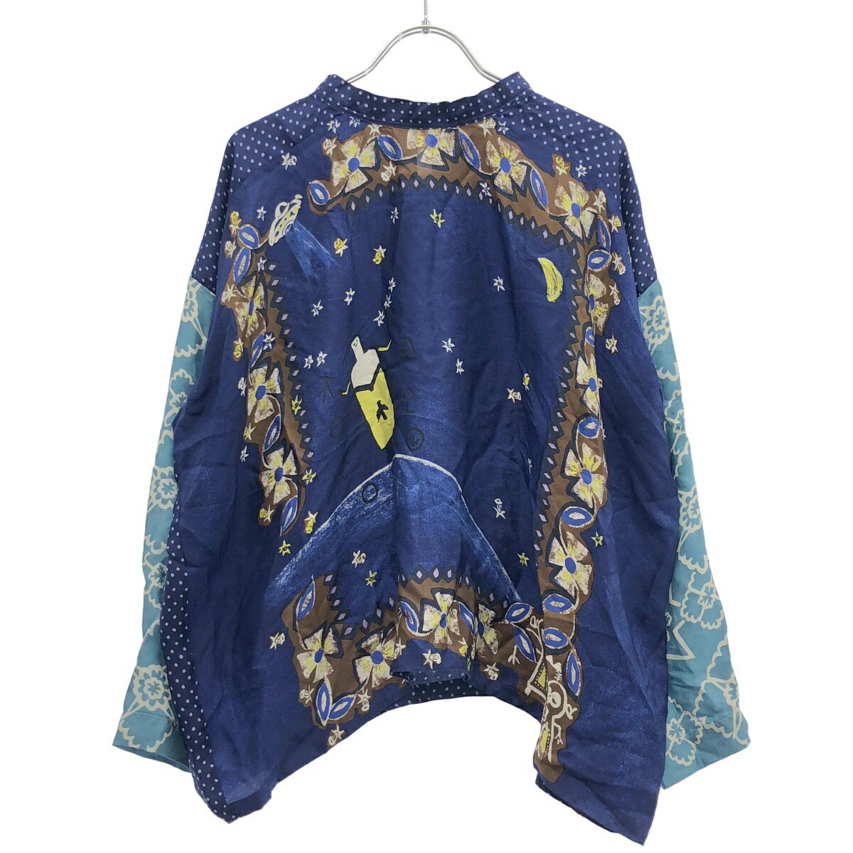 45R フォーティファイブアール シルクの絵本バンダナTシャツ 71230324 ブルー 【中古】 ITPSRLD6R8ZY