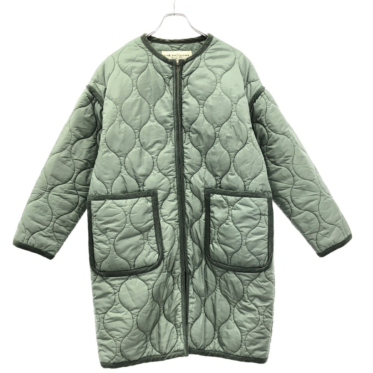 THE SHINZONE ザ シンゾーン 21AW QUILTING COAT キルティング コート 21AMSC005 ブルーグリーン系 F 【中古】 ITGZ2YB2HTIA(4.0)