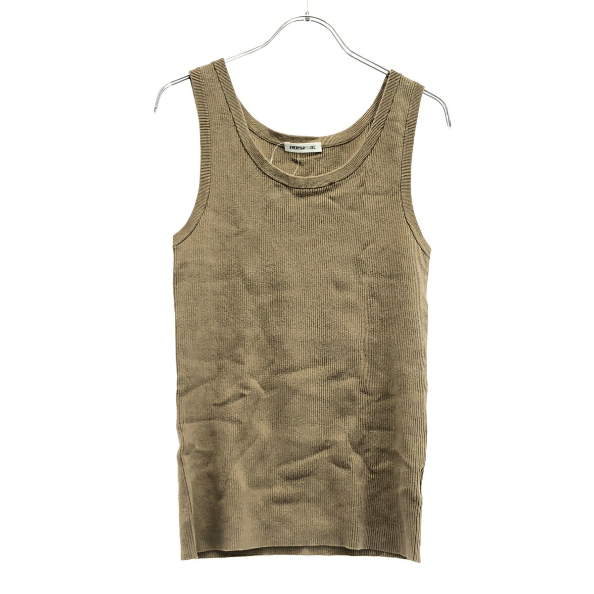 Rakuten - Deuxieme Classe EVERYDAY I LIKE. ドゥーズィエムクラス エヴリデイアイライク 21SS リブタンクトップ 21-080-500-8220 ベージュ F 【中古】 ITEWI8O8A8N0