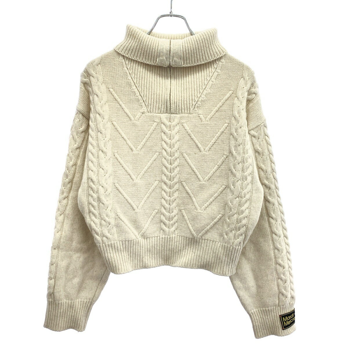Mardi Mercredi マルディ メクルディ ハーフジップニットセーター MFK23KJP001 ホワイト F 【中古】 ITX0L1BMNVSA