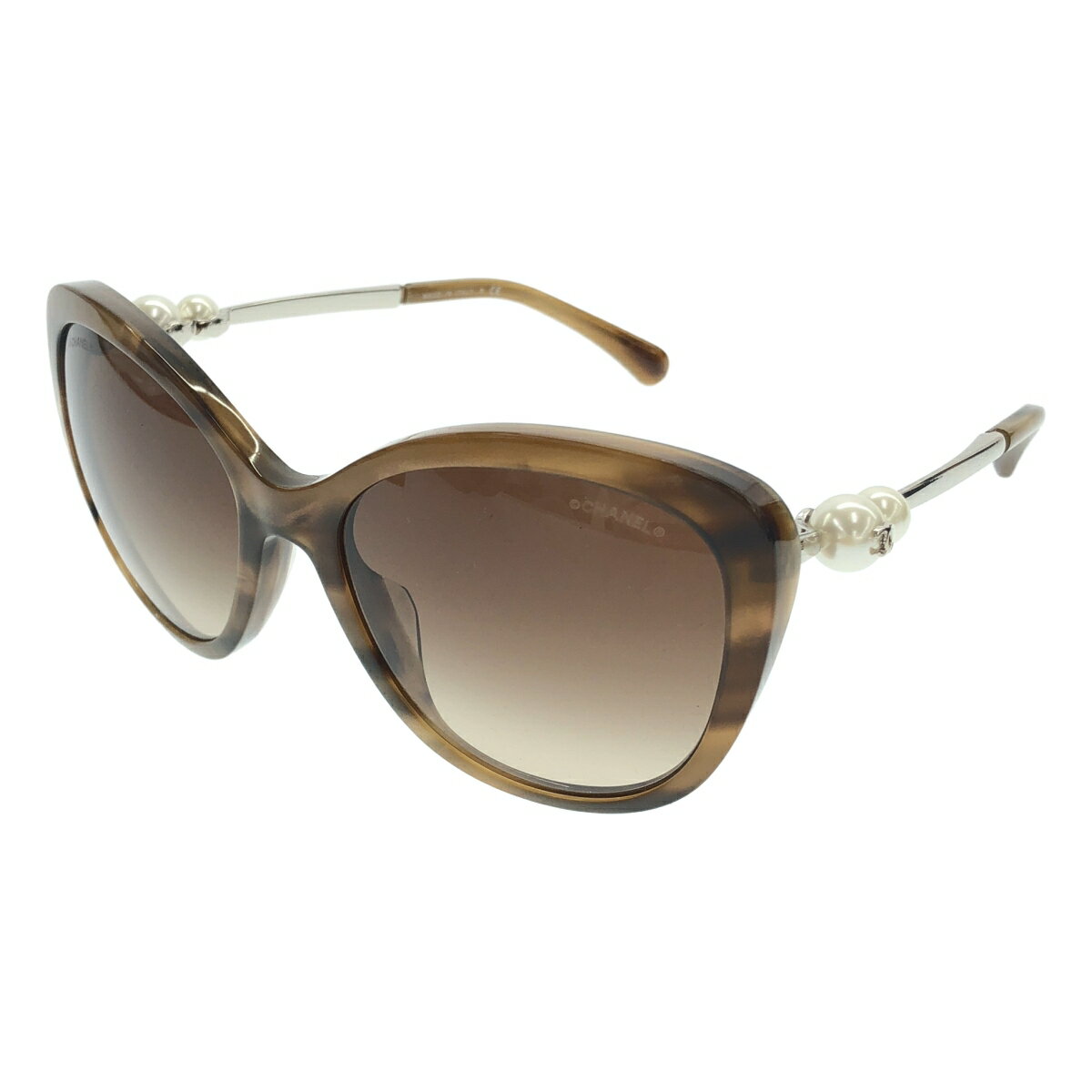 CHANEL シャネル パールデザインサングラス アイウェア 5338-H-A ベージュ 56□18 140 【中古】 ITA3JTIS60KU