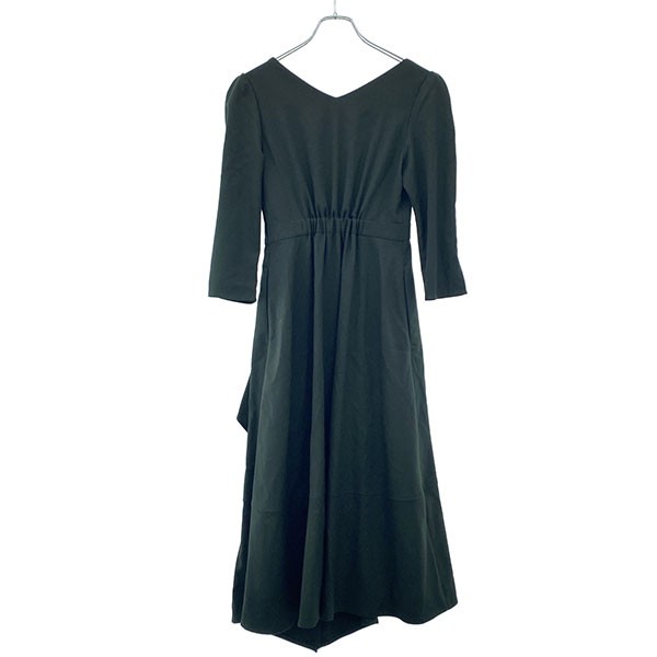 Her lip to ハーリップトゥ Grand Twill Ruffled Dress ワンピース 1244305116 ダークグリーン S 【中古】 ITJMBAR0KX3Q