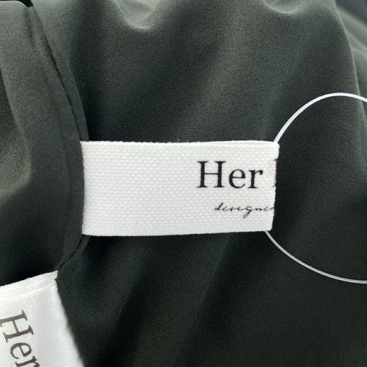 Her lip to ハーリップトゥ Grand Twill Ruffled Dress ワンピース 1244305116 ダークグリーン S 【中古】 ITJMBAR0KX3Q