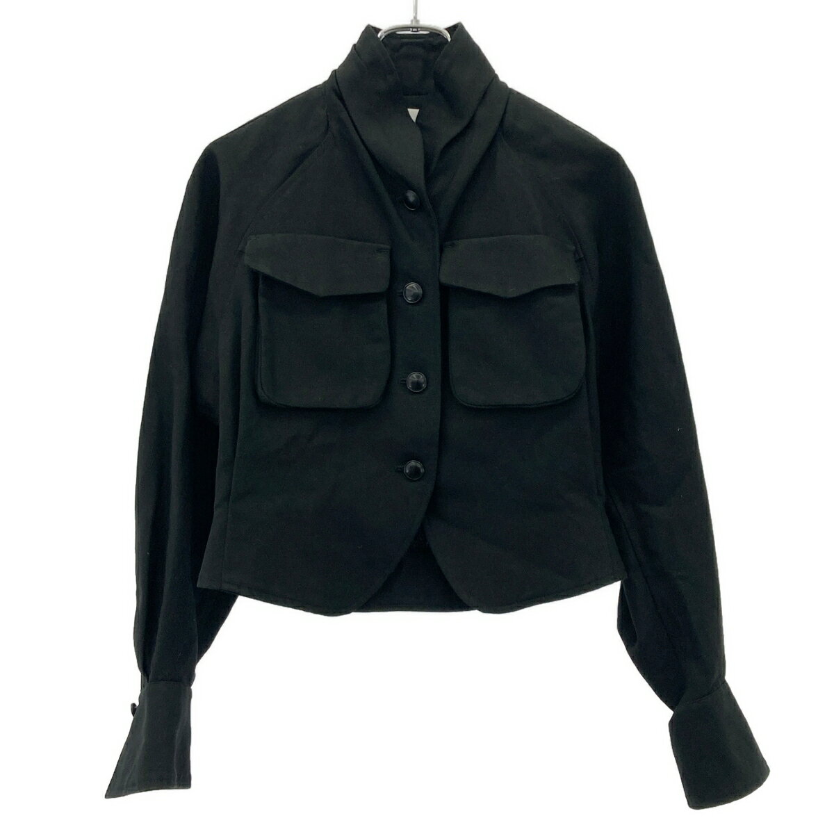 Rakuten - mame kurogouchi マメ クロゴウチ 23SS Cotton Linen Twill Short Jacket ツイルショートジャケット MM23PS-JK711 ブラック 1 【中古】 IT28DBXXNDFU