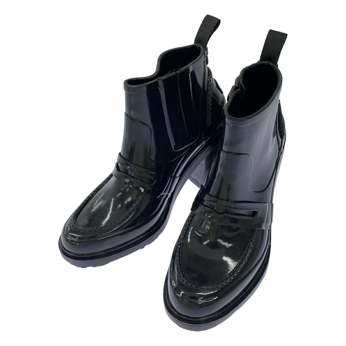 HUNTER ハンター ラバーヒールブーツ ブラック US8 【中古】 ITDVULOY9SOG