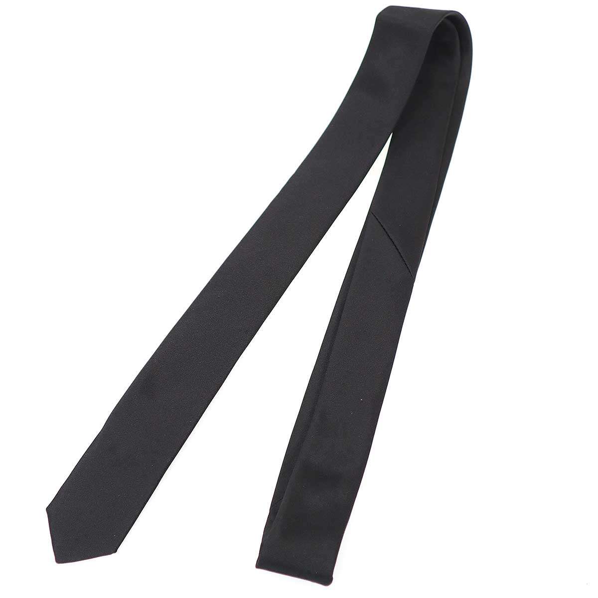 Dior HOMME ディオールオム 2002AW グリフォン シルクナローネクタイ ブラック 【中古】 ITFOTURJROP0