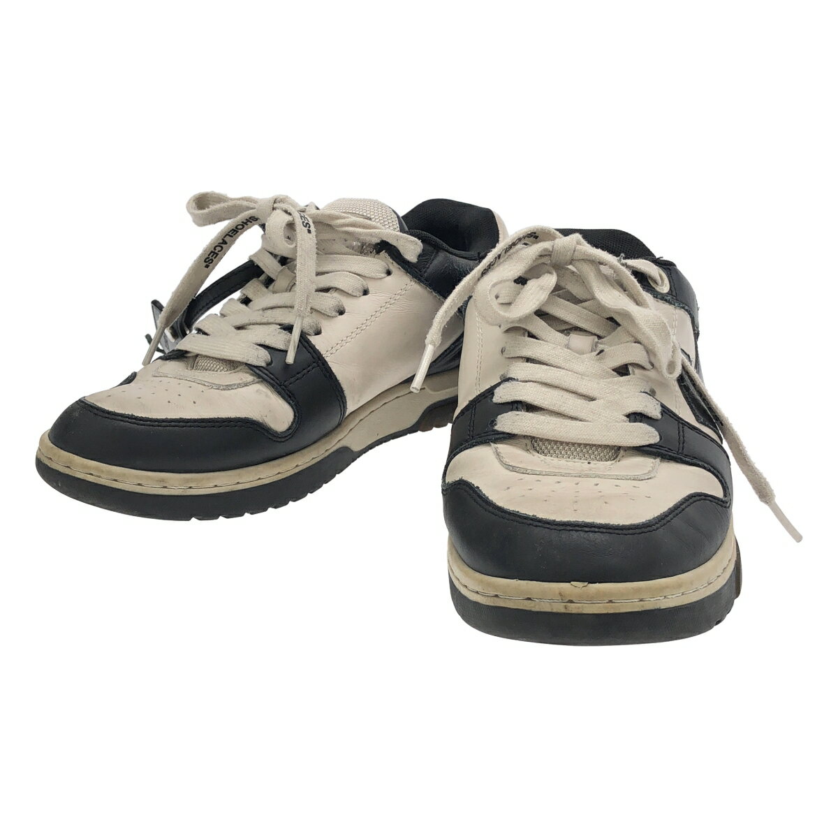 Rakuten - OFF-WHITE オフホワイト OUT OFF OFFICE レザースニーカー ブラック×ホワイト 37 【中古】 ITDYR8ITHYXA