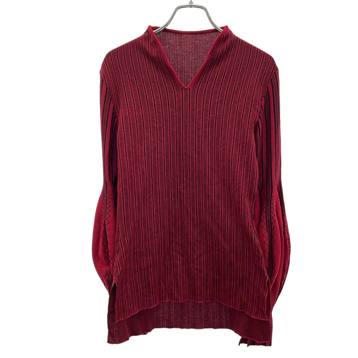 Rakuten - mame kurogouchi マメ クロゴウチ 25AW Asymmetric Knitted Volume Top スカルプチャーニットトップス MM25FW-KN094 レッド 1 【中古】 ITHA9K7XCRMS