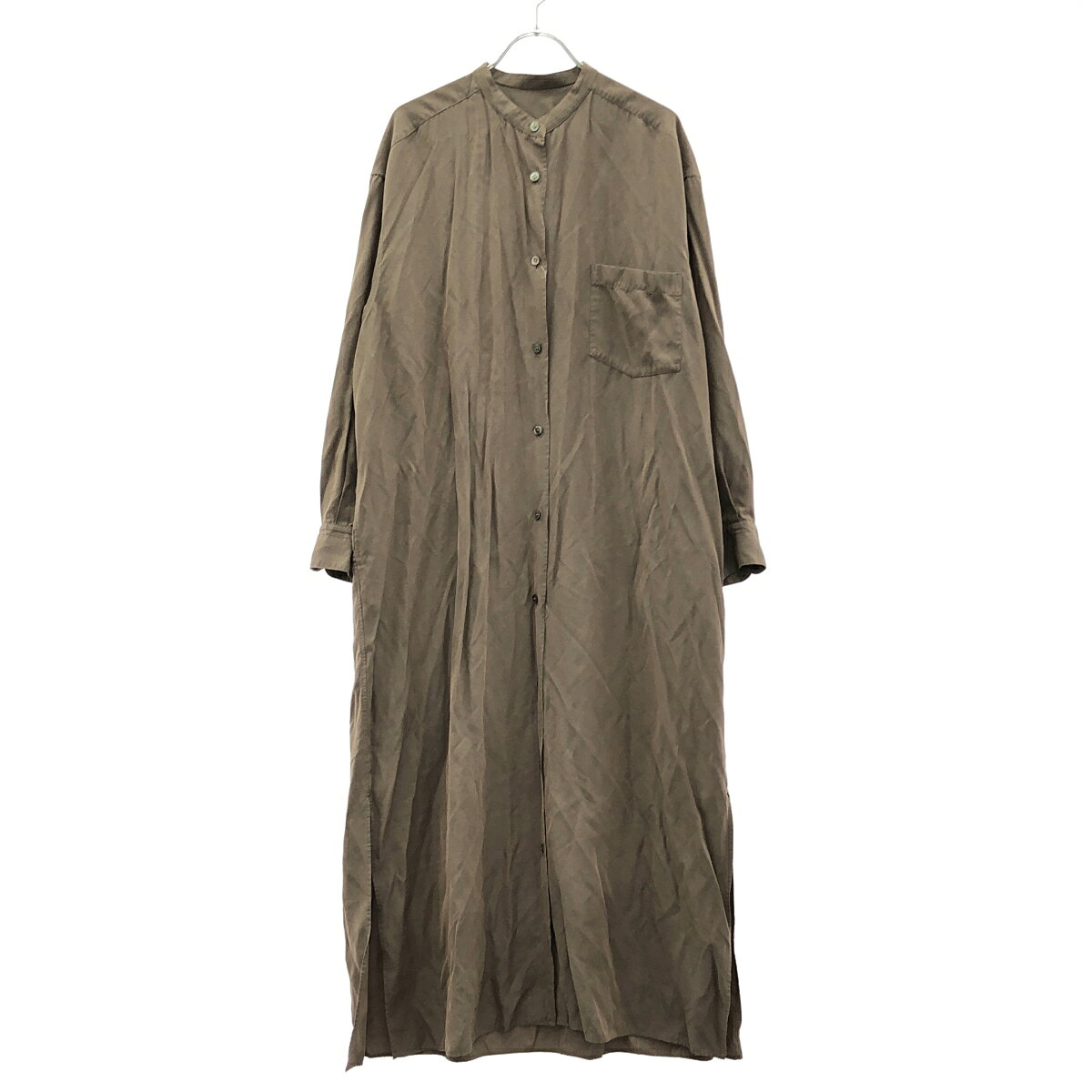 Rakuten - VERMEIL par iena ヴェルメイユ パー イエナ 19SS バンドカラーシャツワンピース ブラウン系 F 【中古】 IT46H6BH13TN