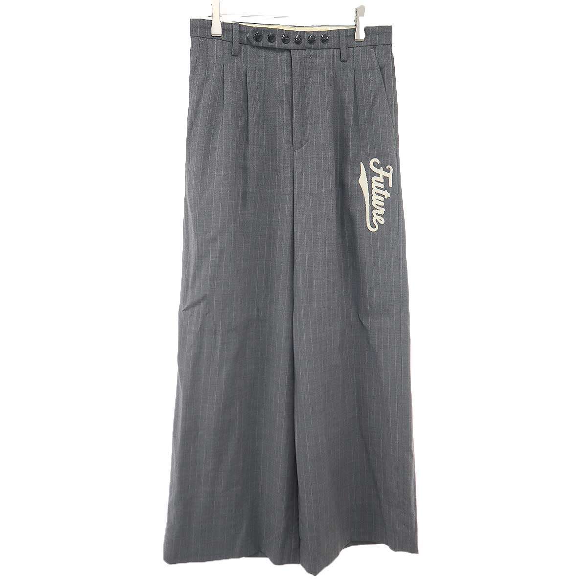 Rakuten - MASU エムエーエスユー 22AW FUTURE WIDE TROUSERS ワイドトラウザーパンツ MVFW-PT0822 グレー 44 【中古】 ITH6A0U8R9GE