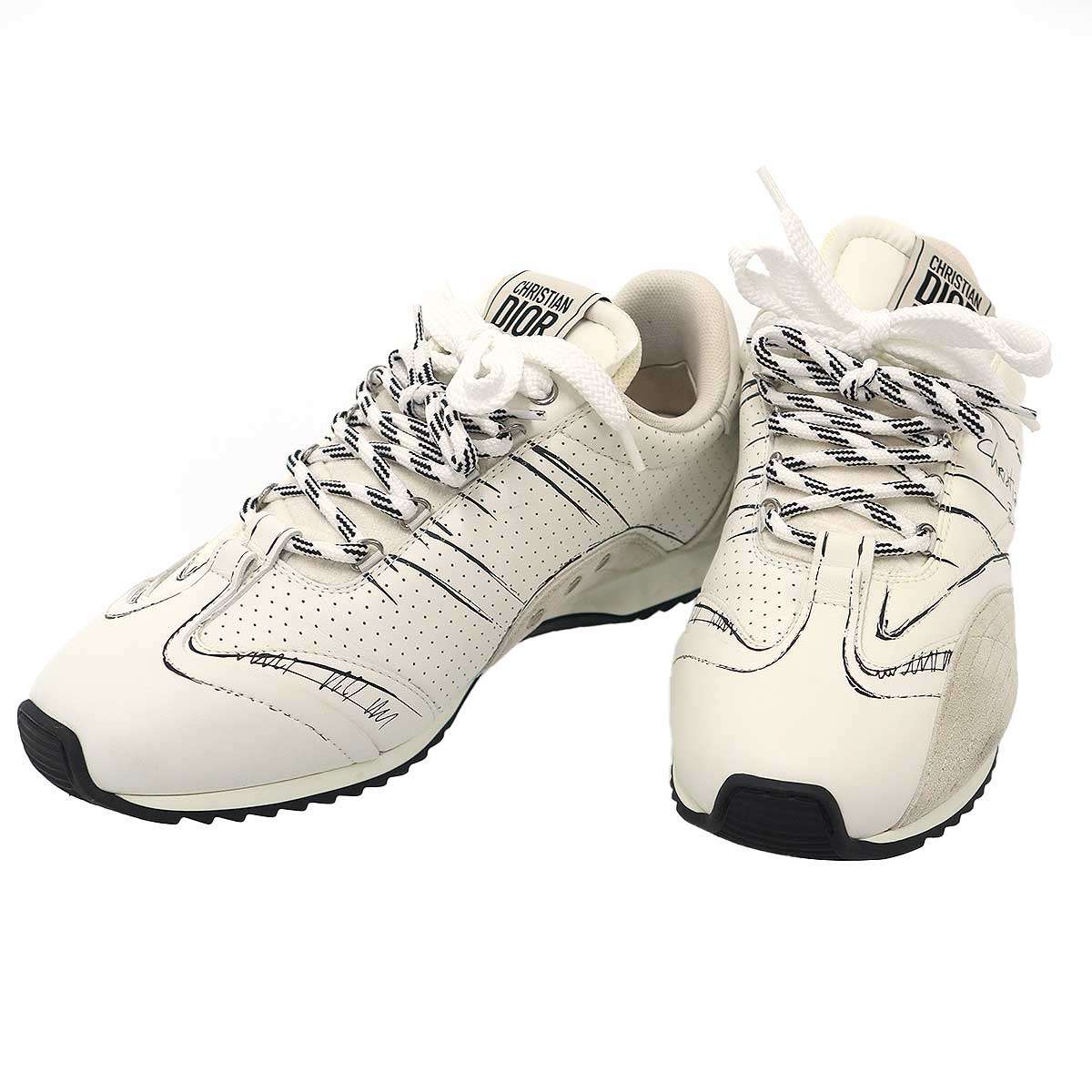 Christian Dior クリスチャンディオール 25SS D-Sketch D-スケッチ テクニカルファブリックスニーカー ホワイト 40 1/2 【中古】 ITX1MS7Z2MUI