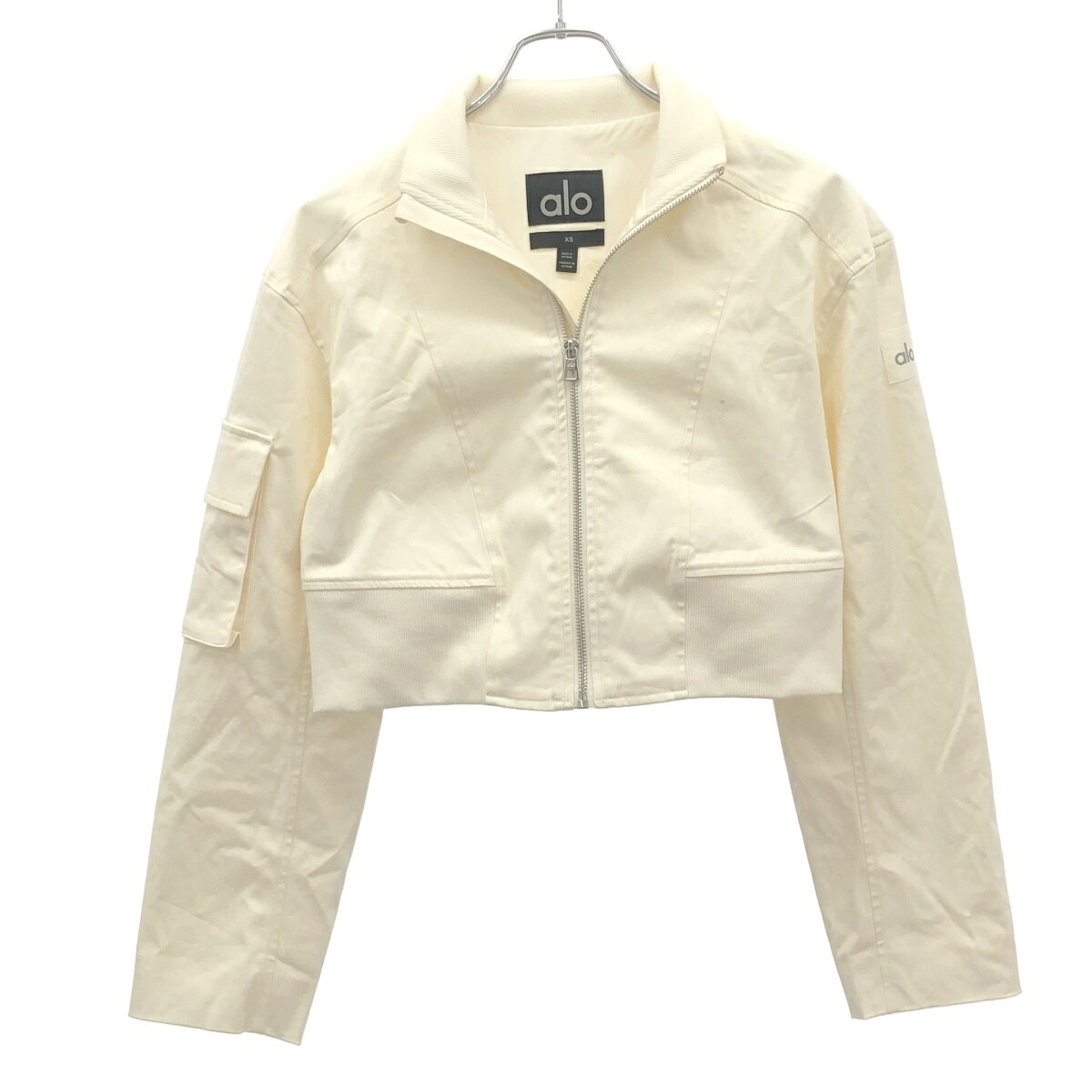 ALO Yoga アローヨガ クロップドブルゾン アイボリー XS 【中古】 ITUB61CNQLLW