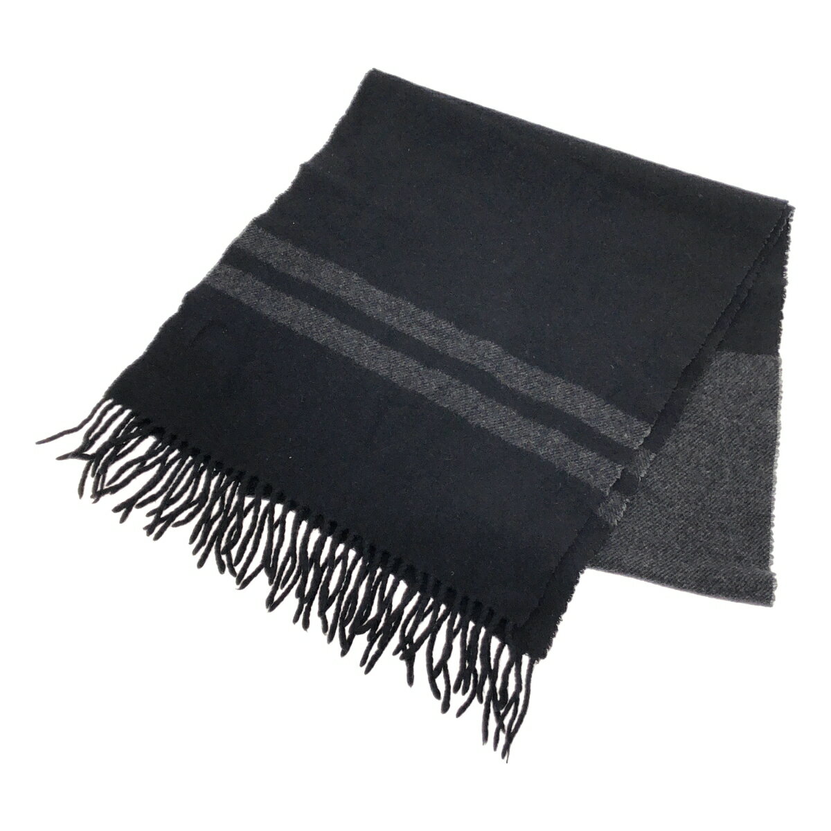 Polo Ralph Lauren - POLO RALPH LAUREN ポロラルフローレン ロゴ刺繍フリンジストール ブラック 【中古】 ITRPWSNE3NV1