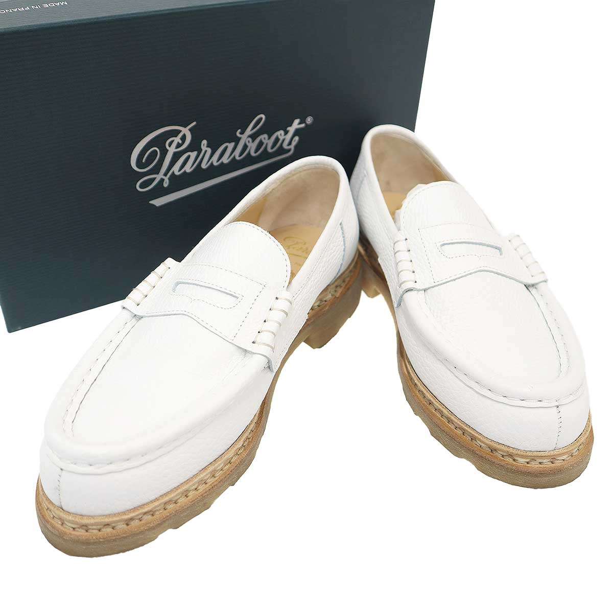 paraboot パラブーツ 25AW SHIPS別注 50th ANNIV ORSAY レザーローファー 105962 ホワイト 5 【中古】 ITS7QIJJFVVU