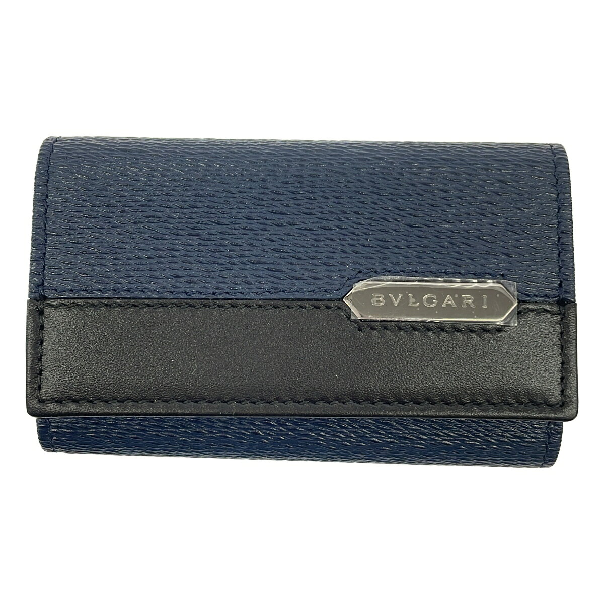 BVLGARI ブルガリ レザーキーケース ネイビー 【中古】 ITLT3MYNEOWA