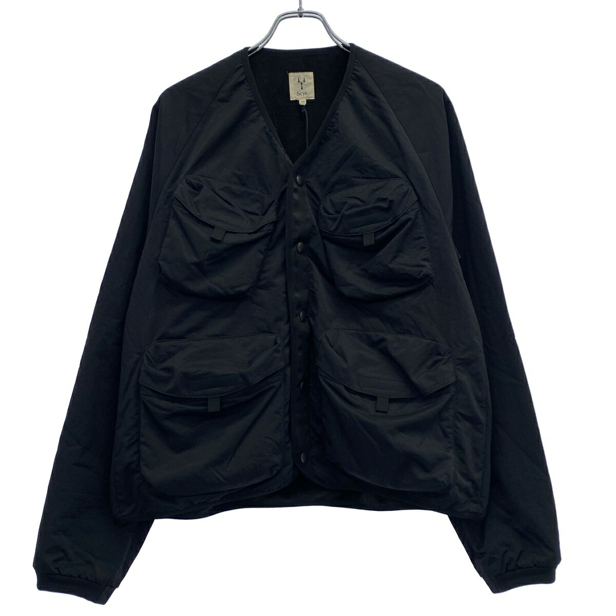 乐天商城 - SCYE サイ 25AW HIGH MULTI TASLAN NYLON TWILL COLLARLESS JACKET タスランナイロンツイルカラーレスジャケット 1125-63000 ブラック 38 【中古】 ITXLBK7Q65BK