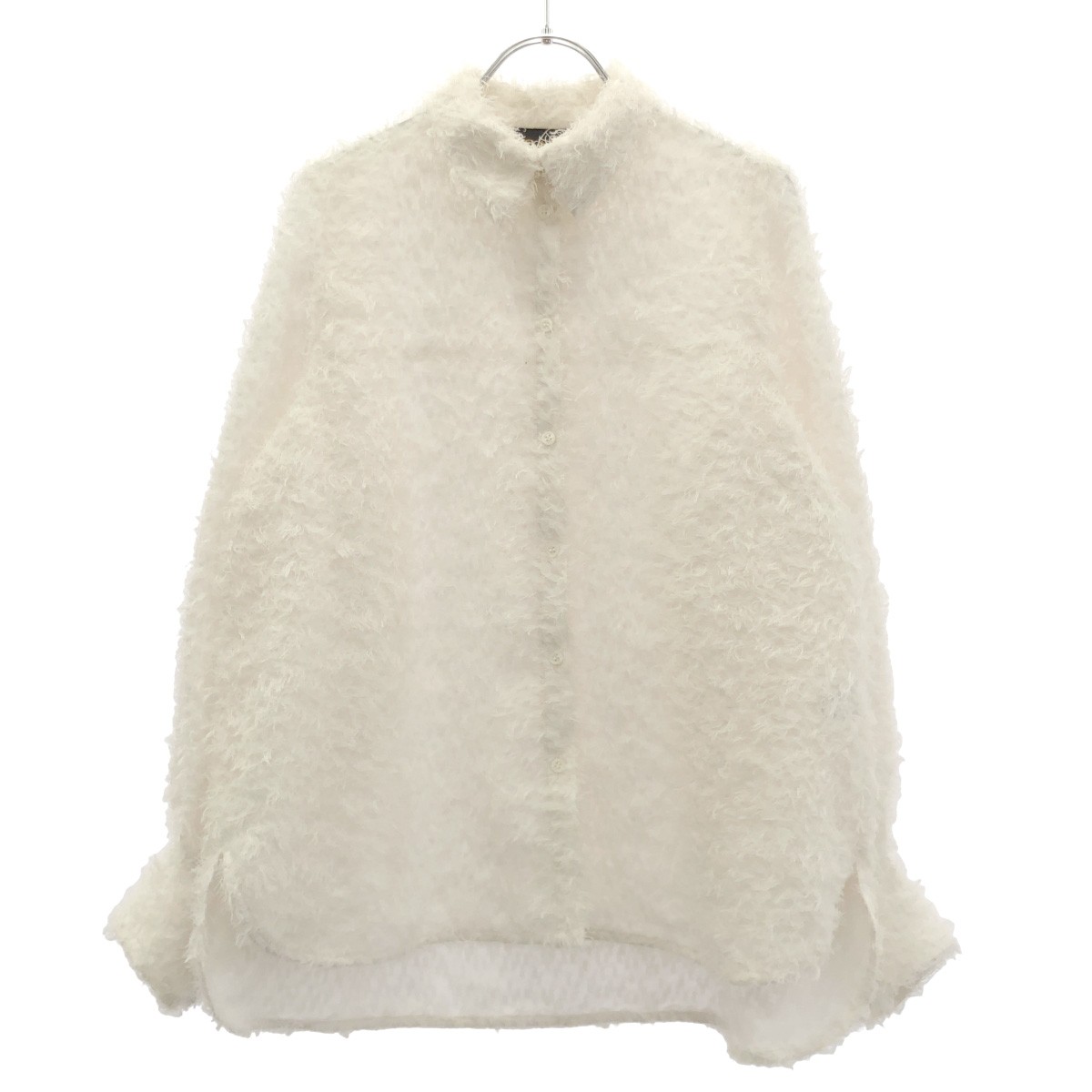 Pale Jute ペールジュート 24AW シャギーデザインブラウスシャツ PJ-2024AW-07 ホワイト M PaleJutePleated blouse sophievanilla white - Pale Jute