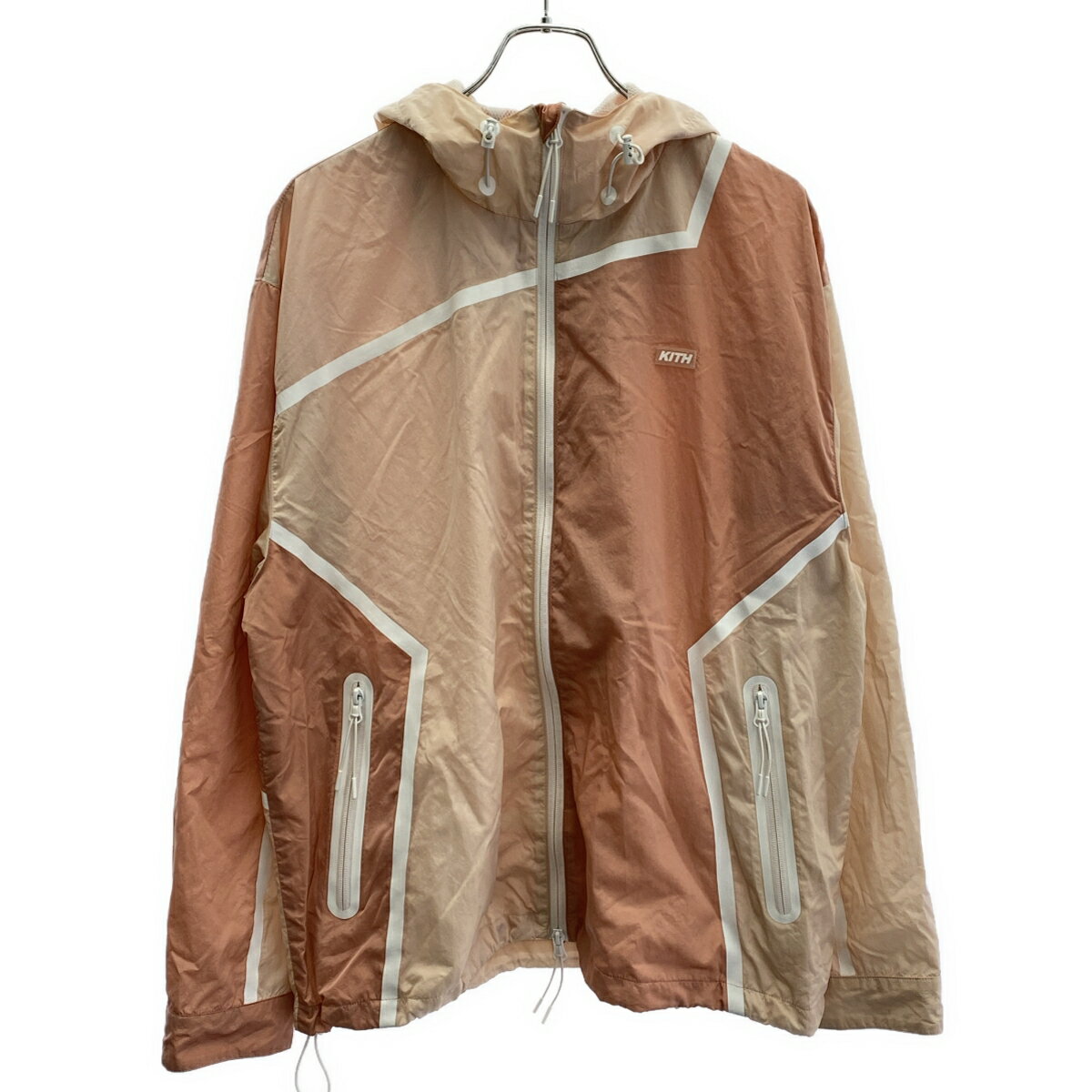 Rakuten - KITH キス 24SS ナイロンジップアップパーカー 24-011-060-0001 ピンク L 【中古】 ITW0R4464R64