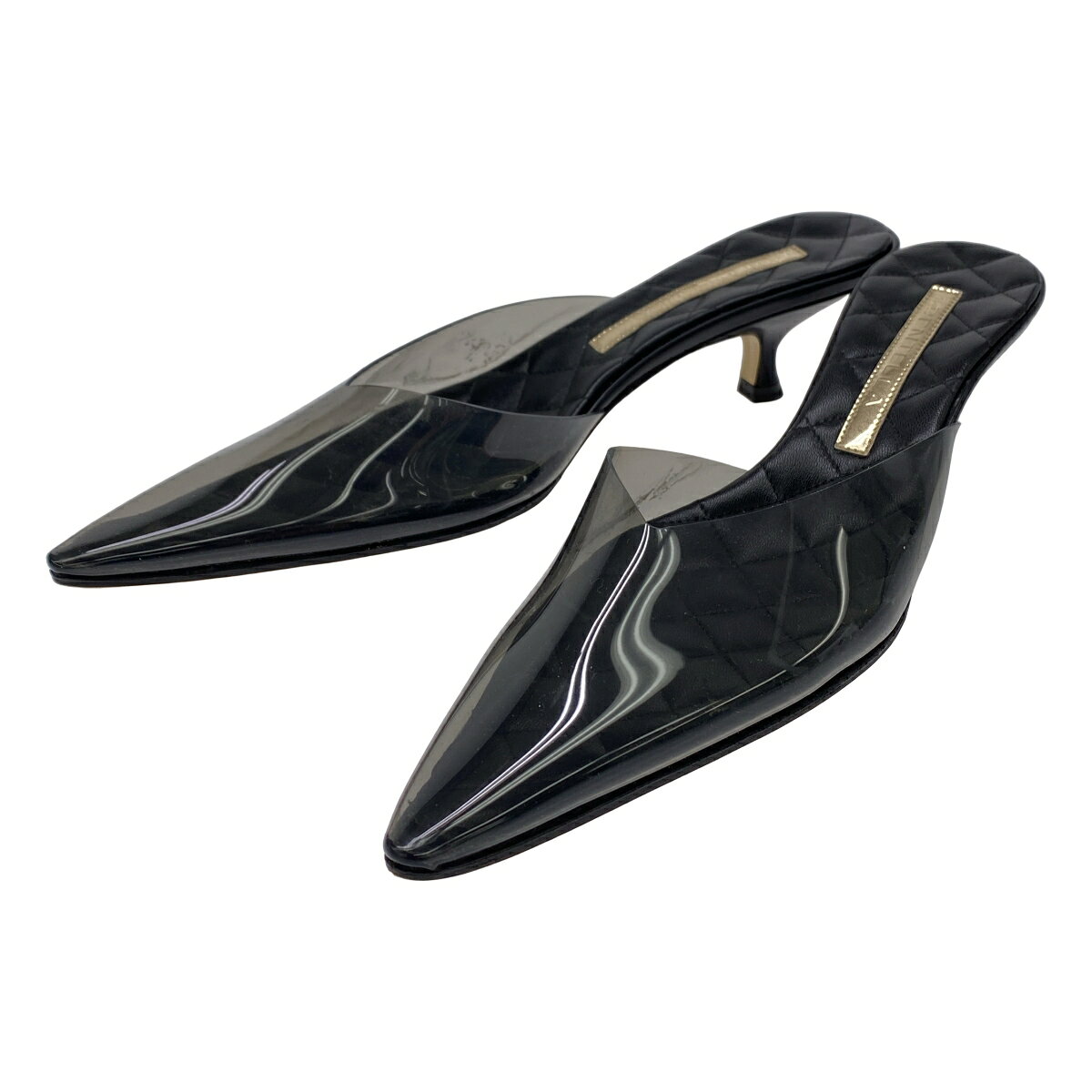 BRENTELLA ブレンテッラ ポインテッドトゥ ミュール サンダル ブラック 36 【中古】 ITYMRJJGD9Z0