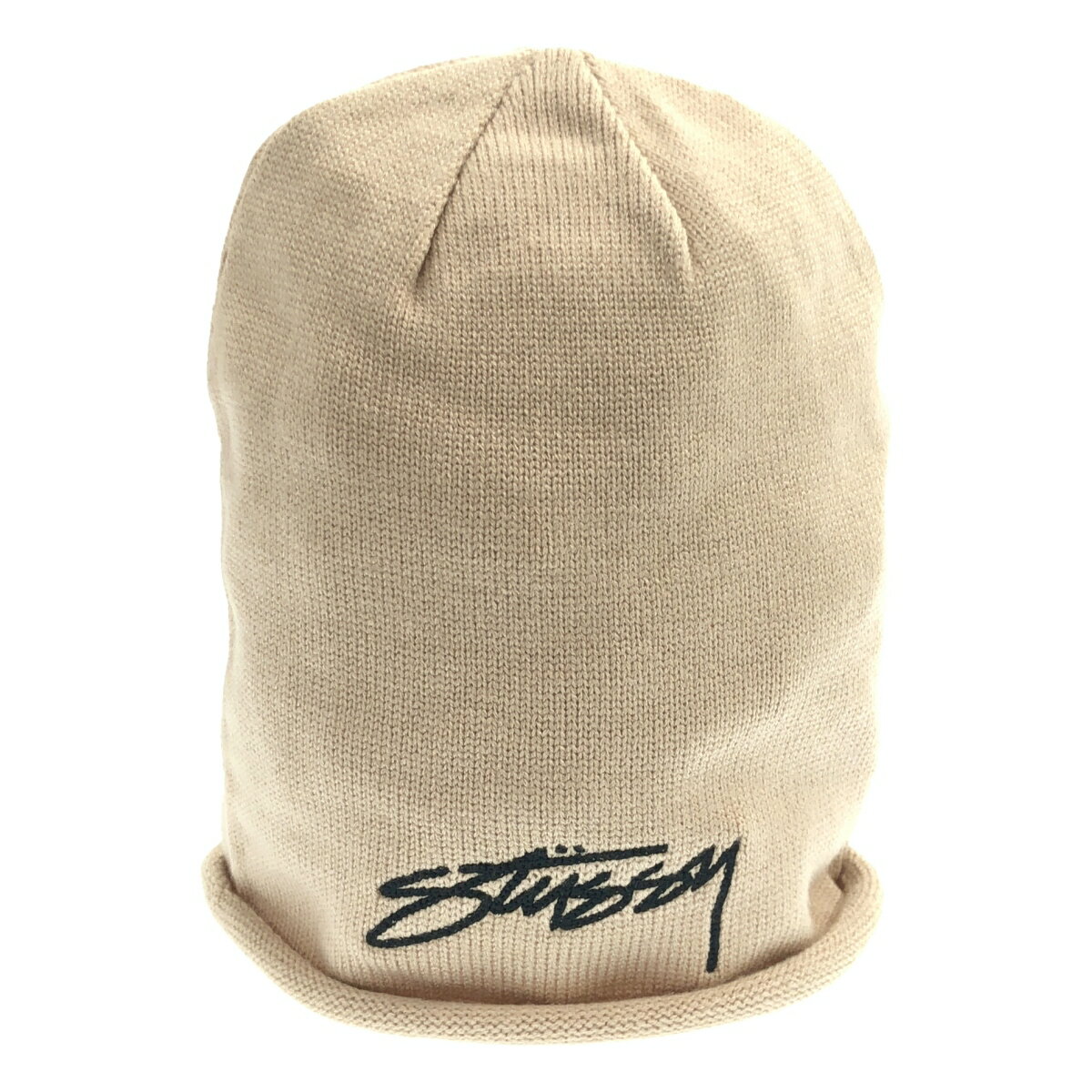 Stussy ステューシー CHAIN STITCH ROLLED EDGE SKULLCAP キャップ 1321207 ベージュ 【中古】 ITUZT5NRQ1ZE