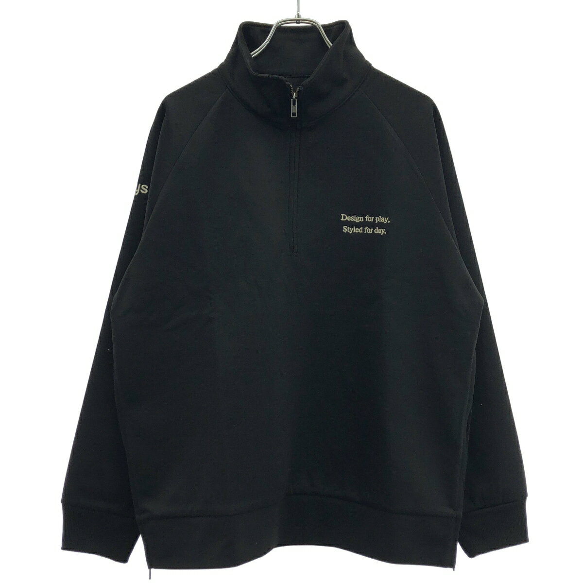 乐天商城 - OVYS オーヴィーズ ECB HALF ZIP PULLOVER ハーフジップスウェットトップス ブラック M 【中古】 ITRNO2COPYHW