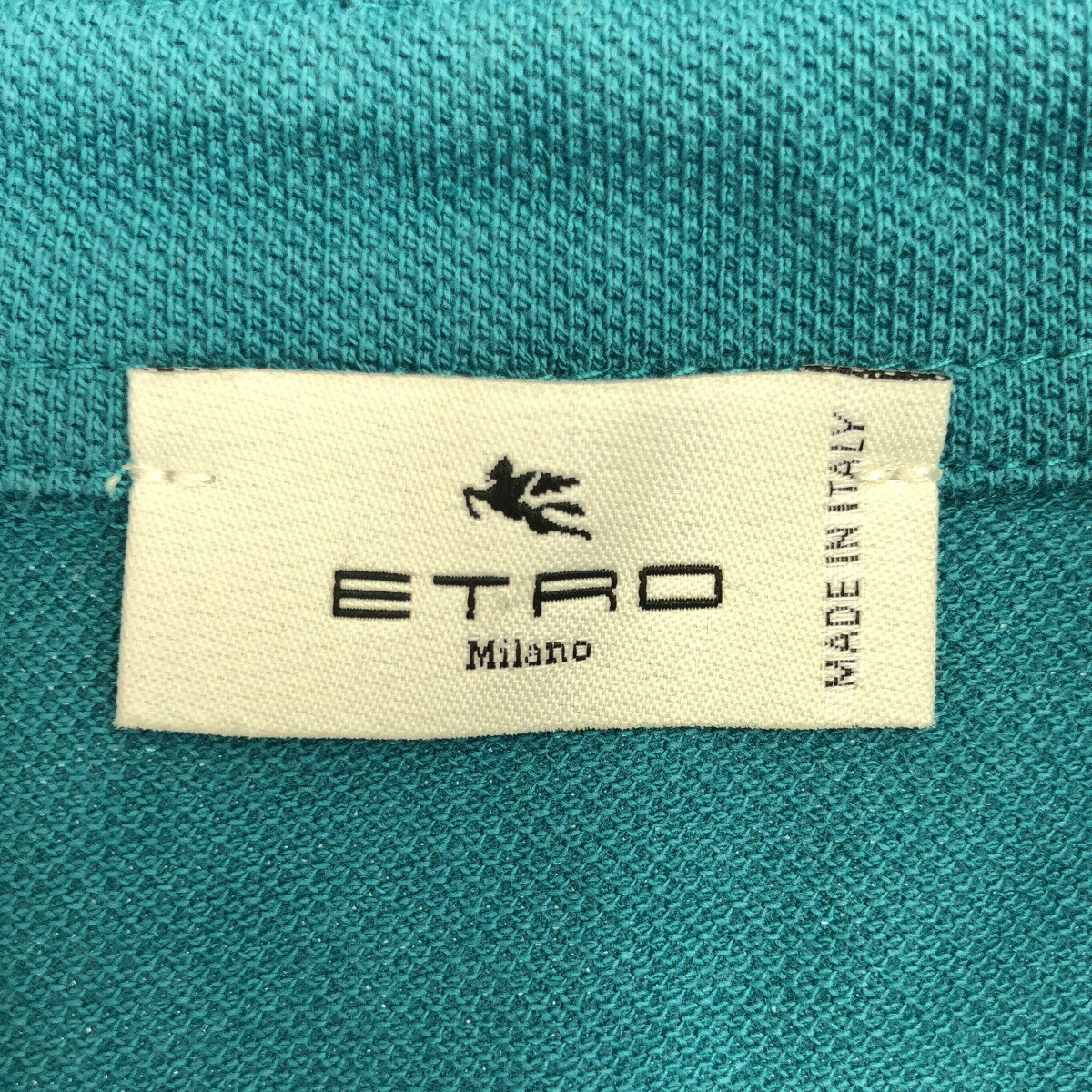 ETRO エトロ 22SS ショートスリーブポロシャツ 1Z801 9195 ブルーグリーン系 XXL 【中古】 IT1YBL15CQMG
