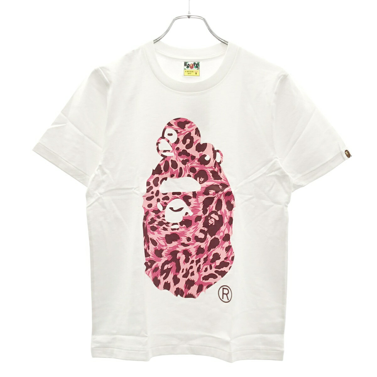 APE 白Tシャツ レオパード柄 WILD LEOPARD PATTERN APE HEAD RELAXED FIT TEE | bape.com