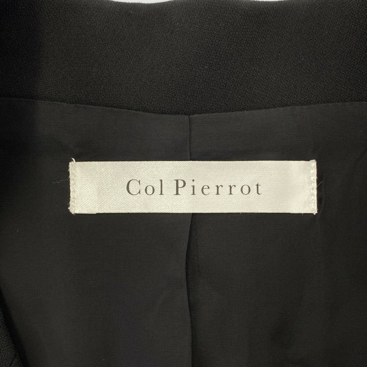 Col Pierrot コル ピエロ ノースリーブジャケット ジレベスト ブラック 38 【中古】 IT7SNQ9PWQB4