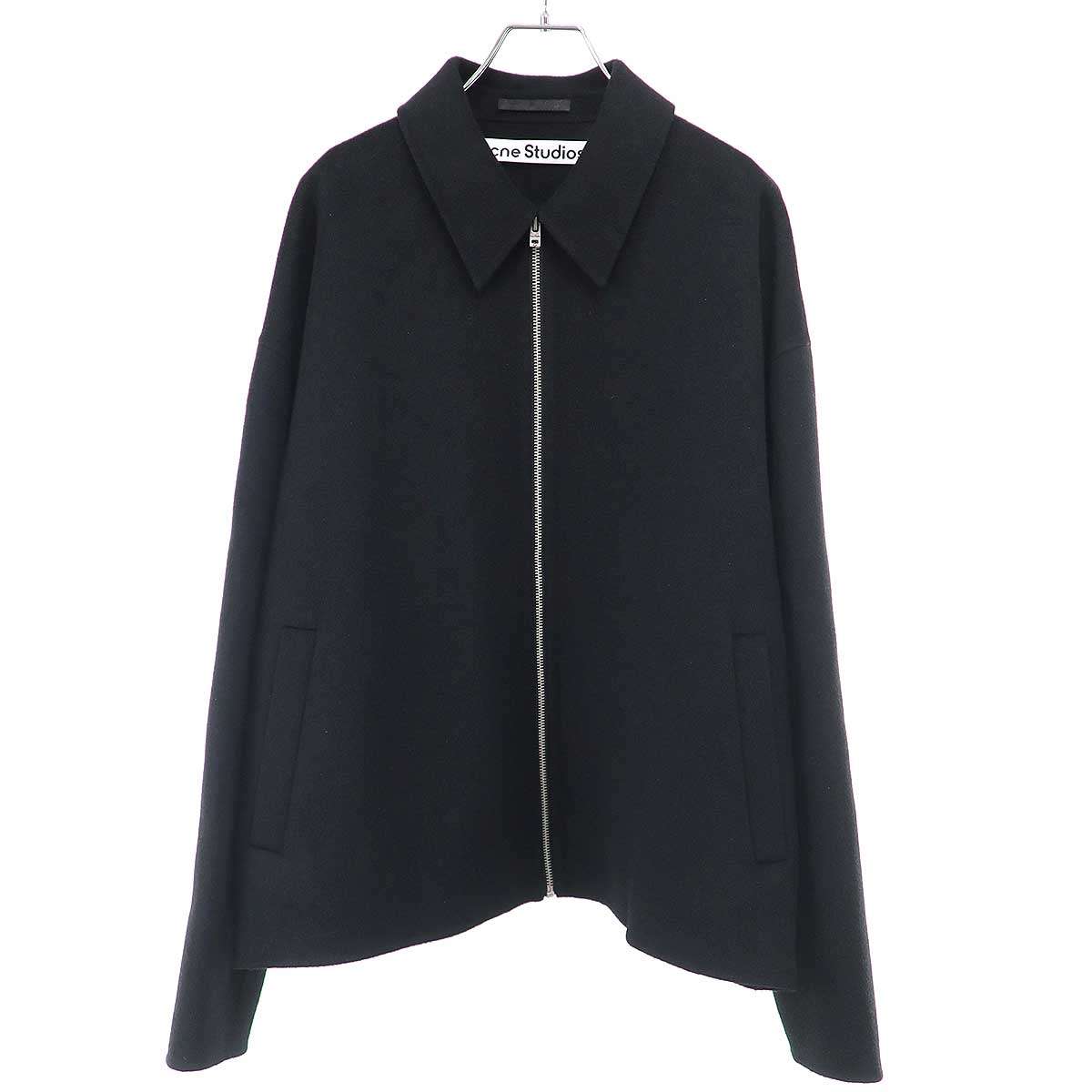 Acne Studios アクネストゥディオズ 24AW ウールジッパージャケット FN-MN-OUTW000939 ブラック 48 【中古】 ITVP0S81T2PM